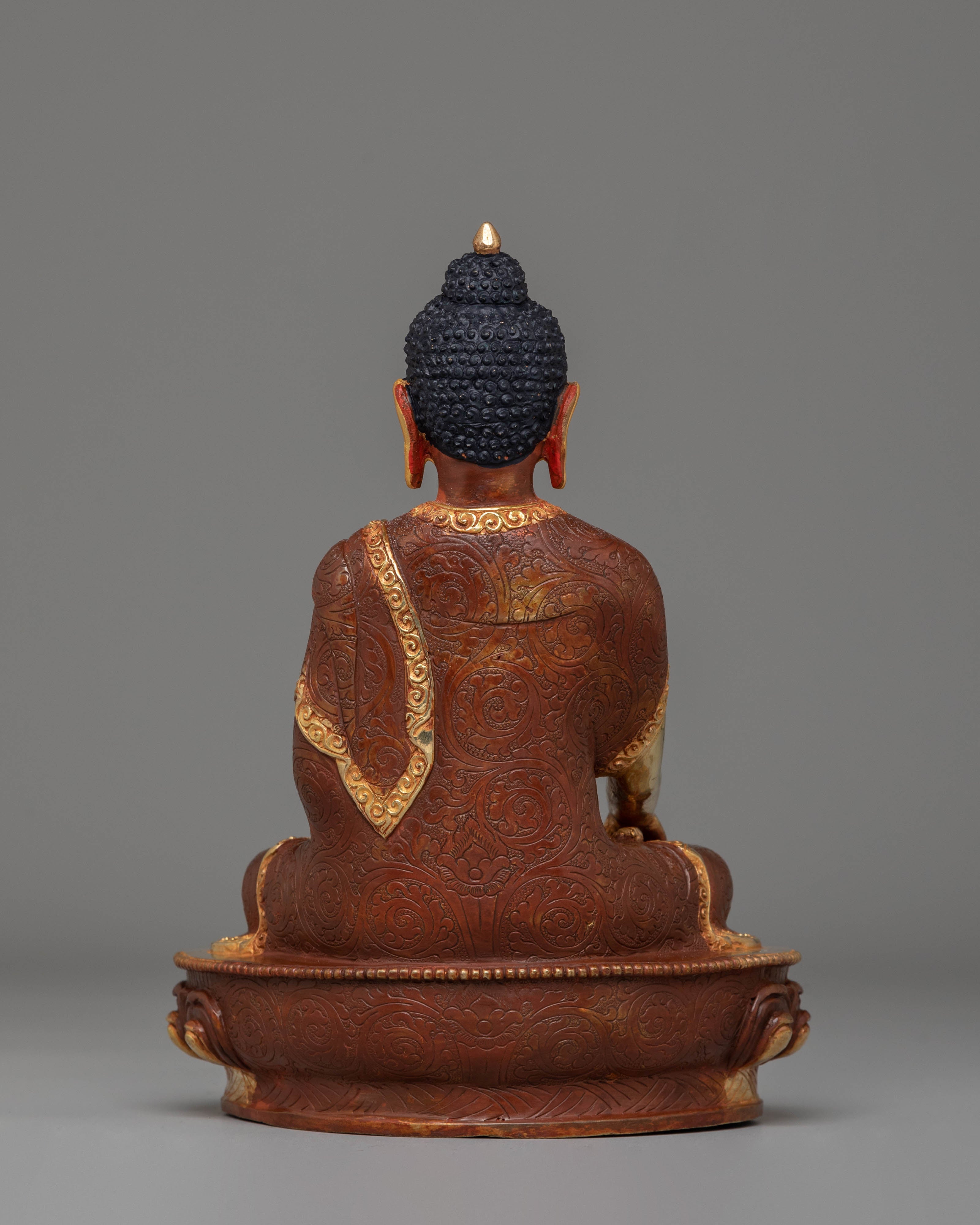 Handcrafted Golden Shakyamuni Buddha Statue | Spiritual Sculpture