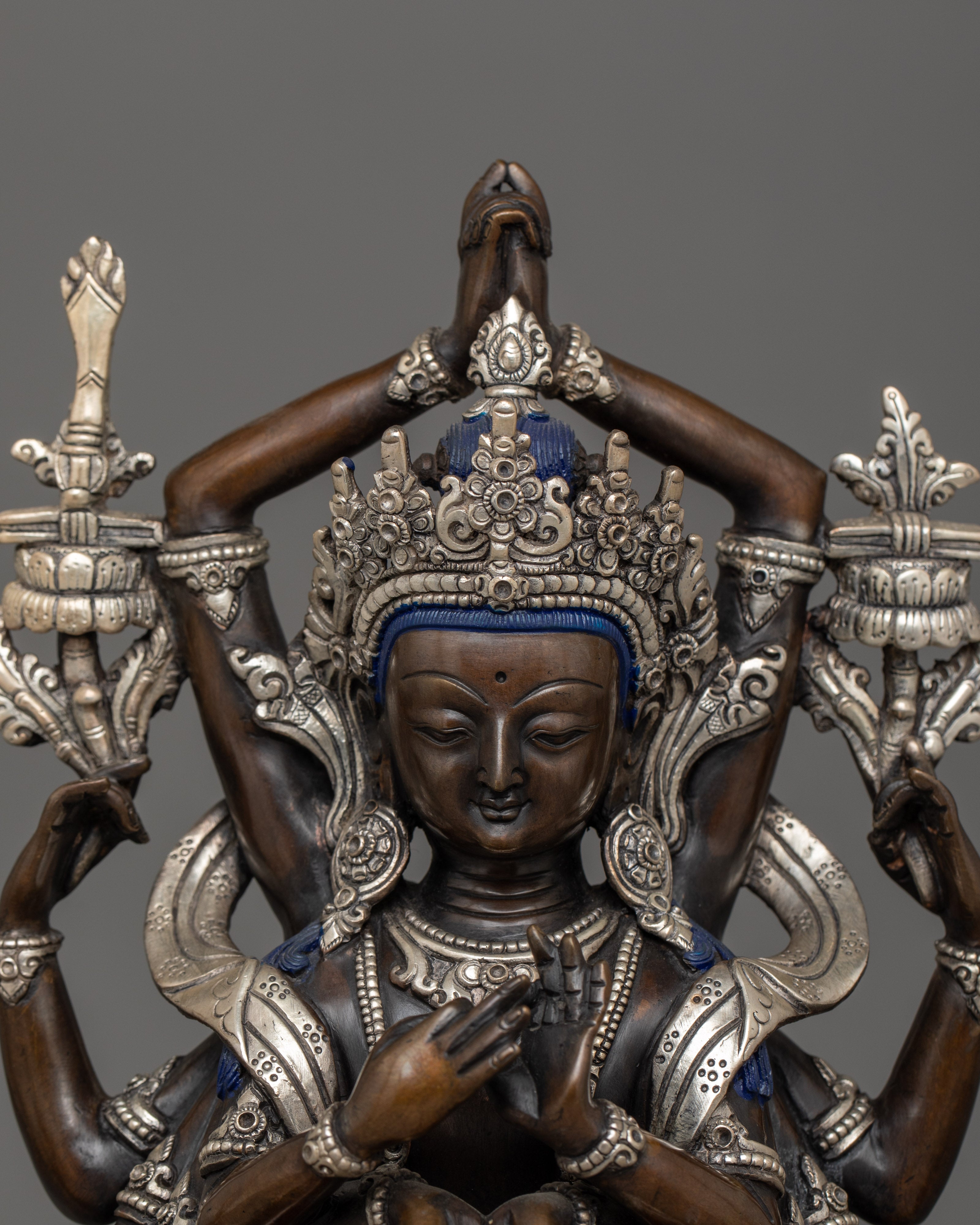 Buddhist Namasangiti Deity Sculpture | Traditional Himalayan Craftsmanship