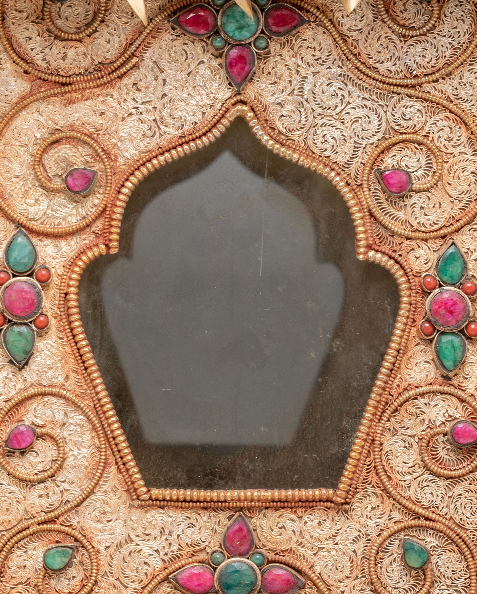 Handcrafted Altar Box | Copper Body, Gemstones, Silver Plating
