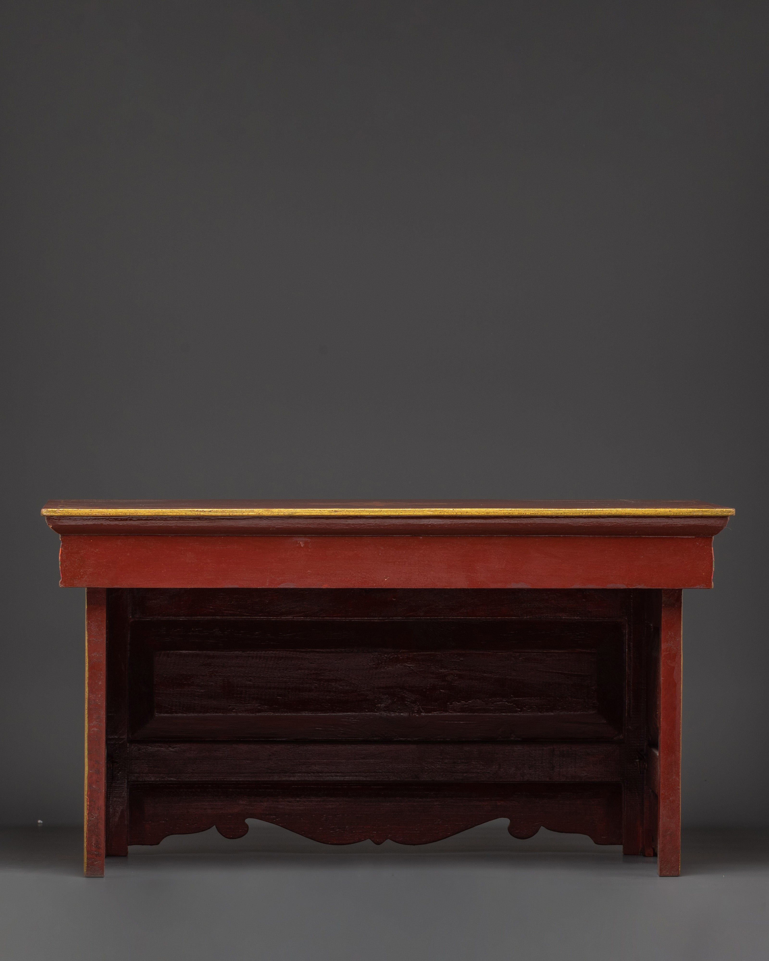Handcrafted Tibetan Folding Table | Painted Buddhist Art Table