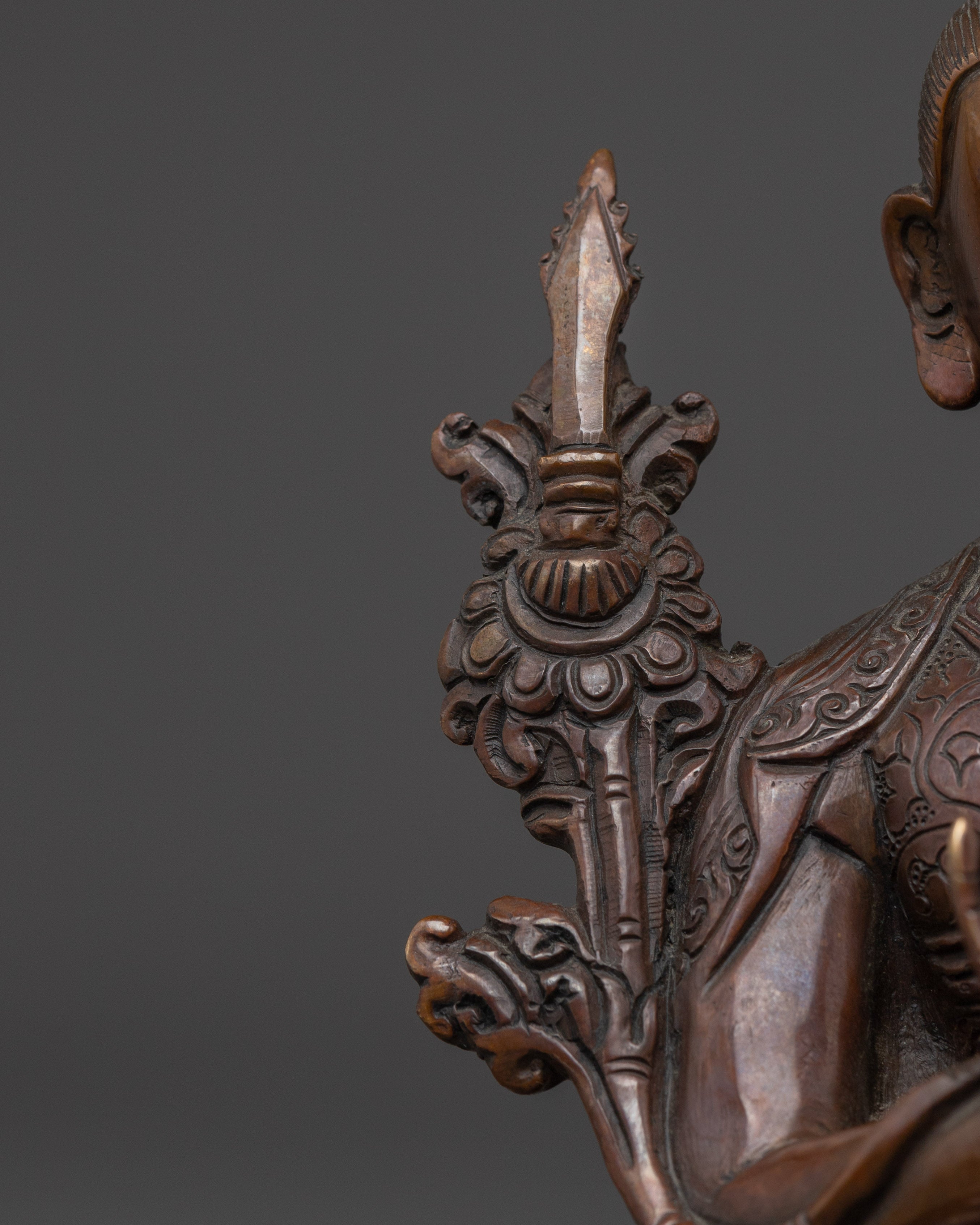 Oxidized Tsongkhapa Statue Set | Spiritual Altar Peice