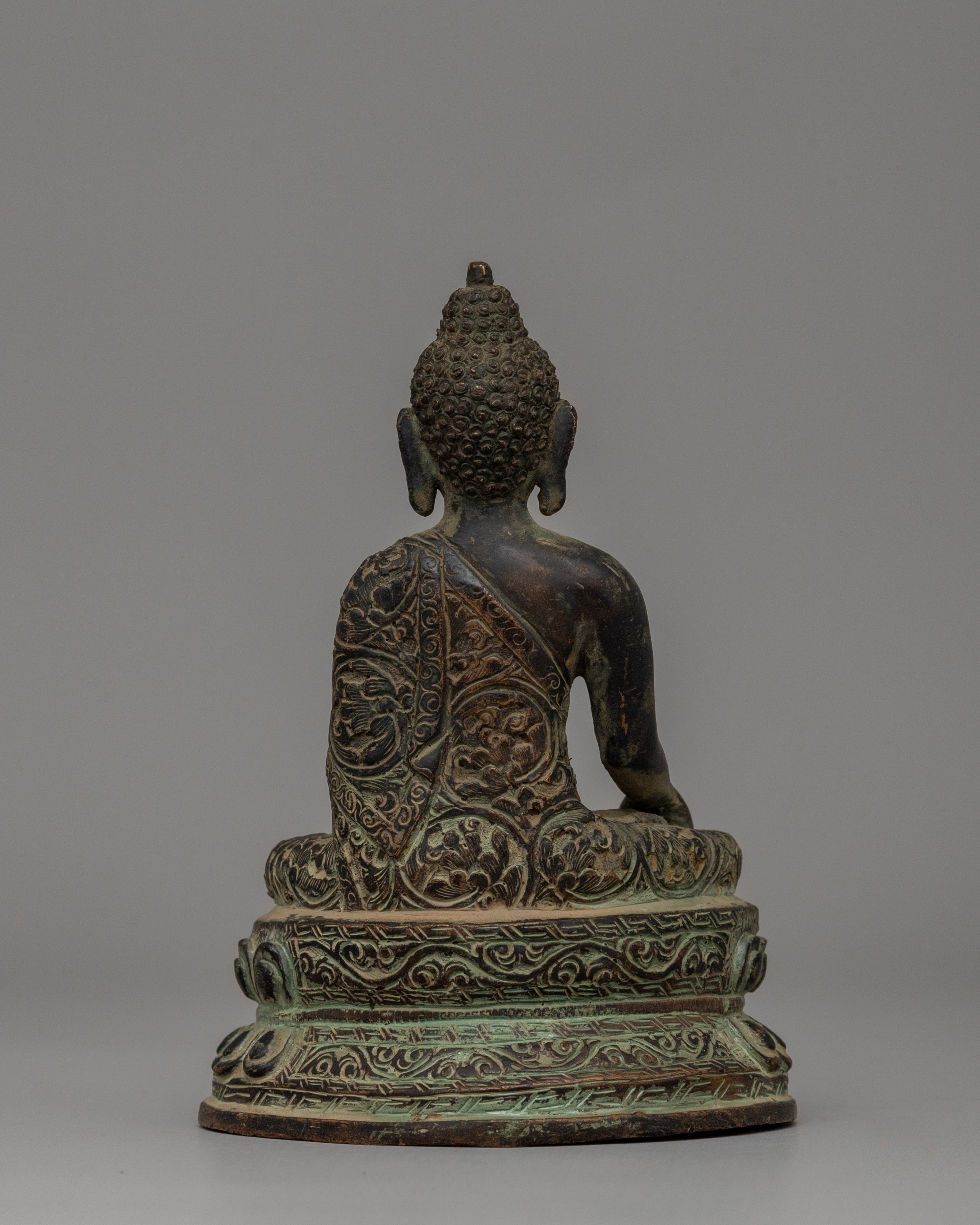 Shakyamuni Buddha Enlightened Master Copper Statue