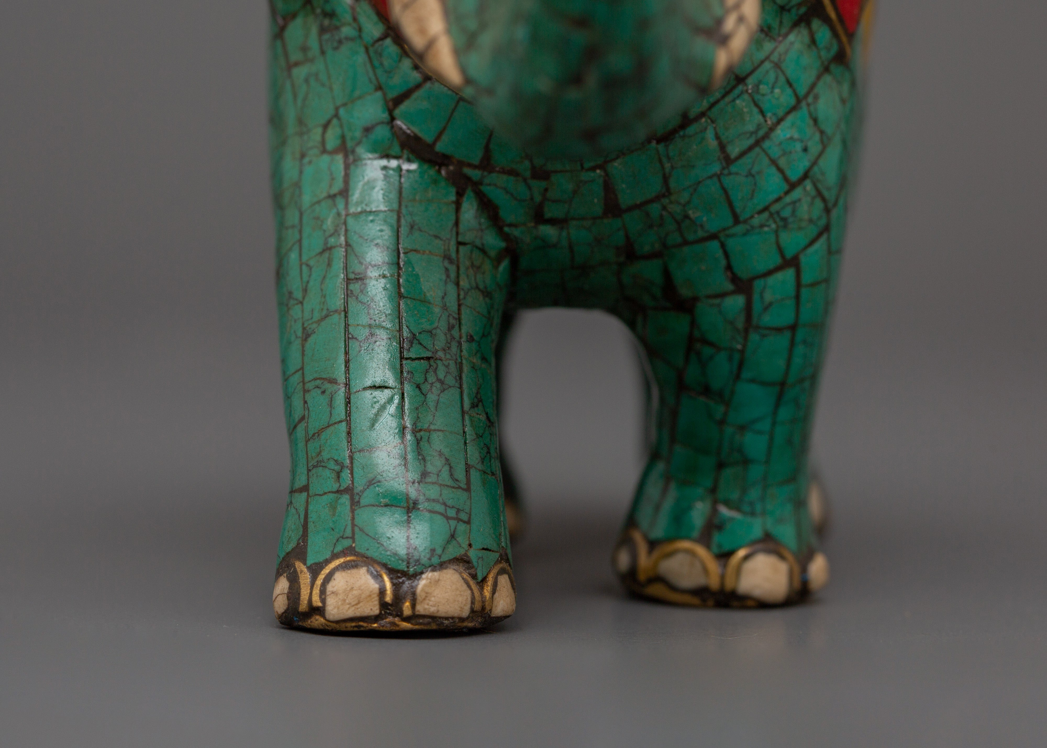 Decorative Brass Elephant Statue | Home & Spiritual Good Luck Decor