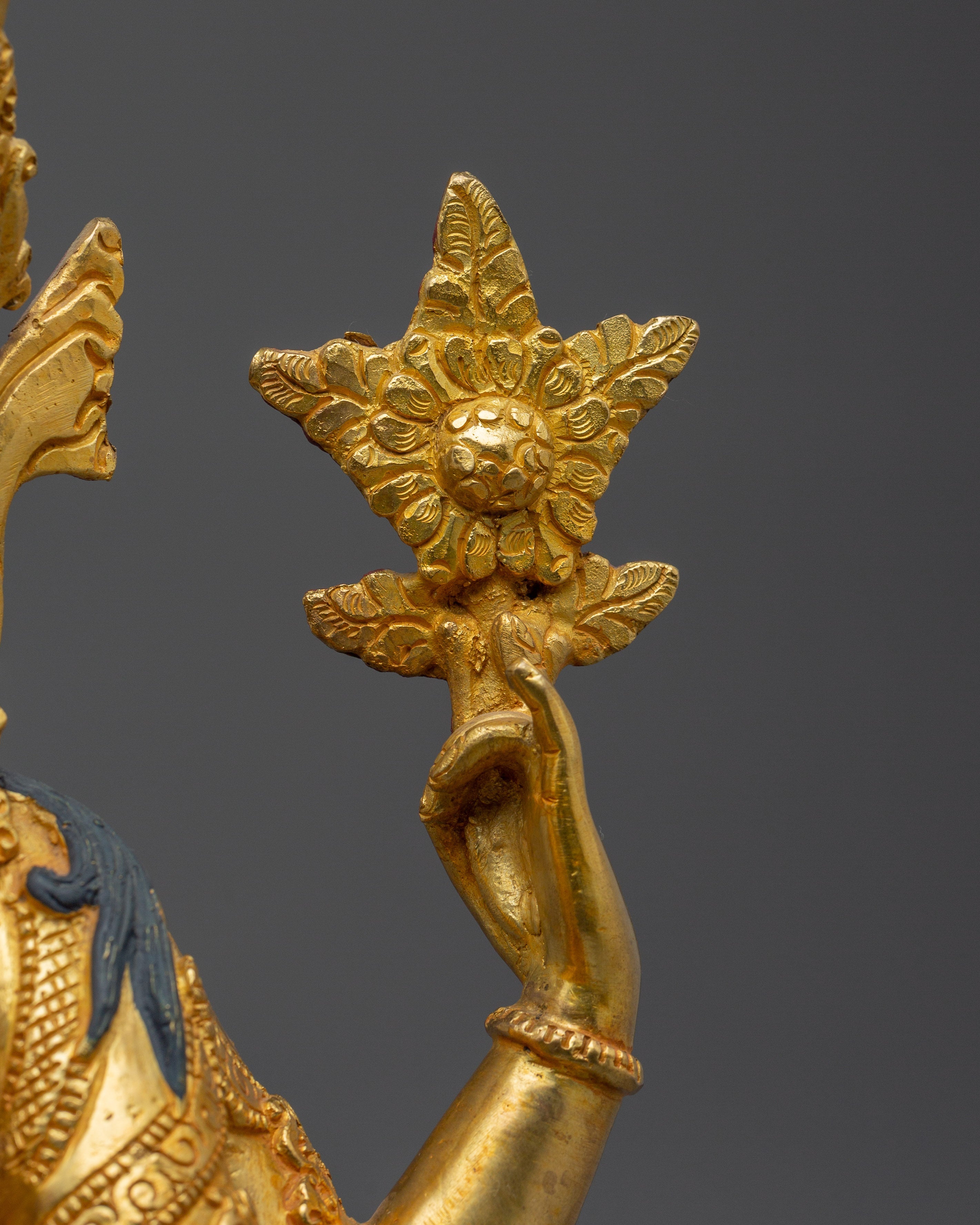 Handcrafted Chenrezig Compassion Deity Sculpture | Four-Armed Avalokiteshvara Deity
