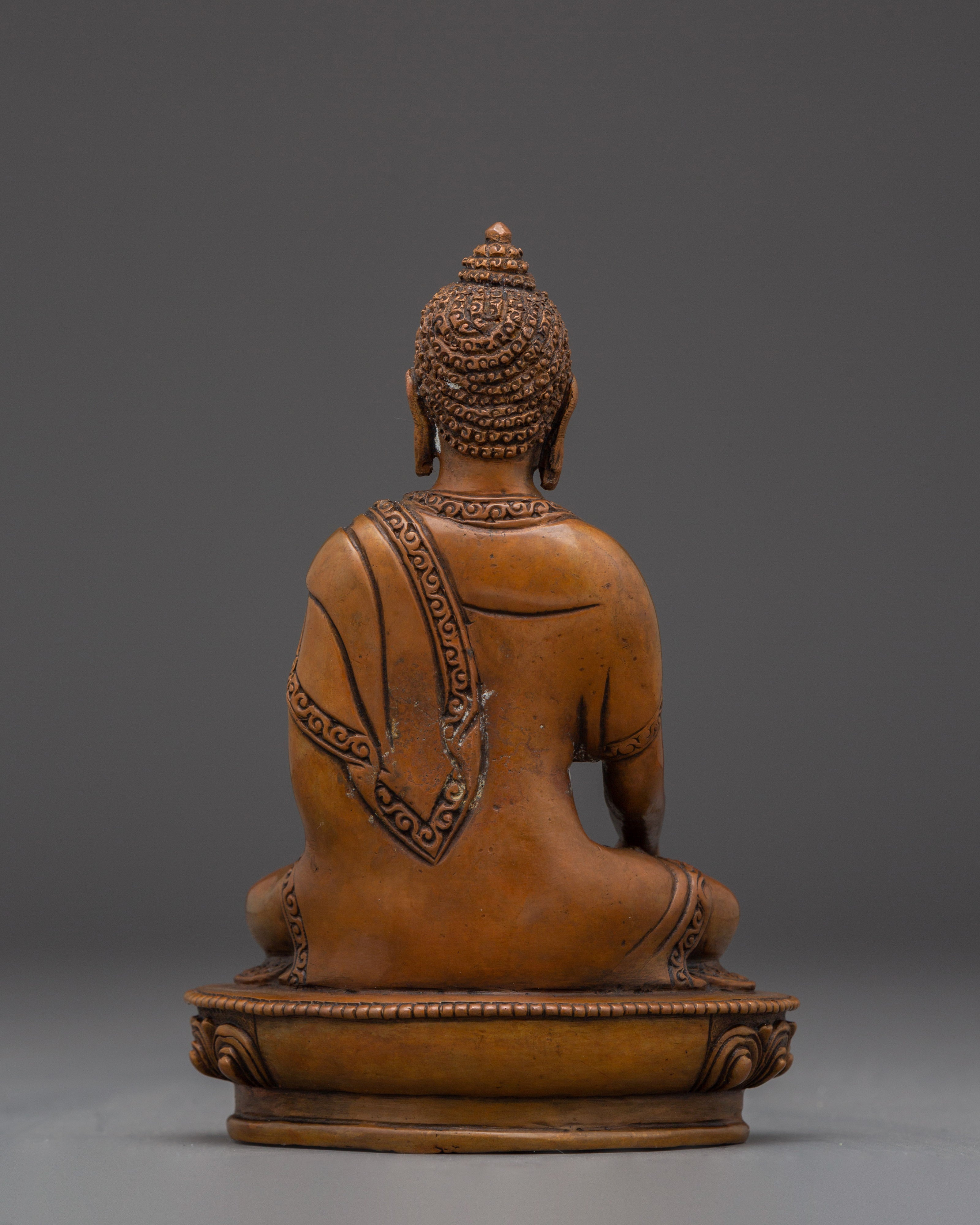 Handcrafted Meditation Shakyamuni Buddha Copper Statue | Buddhist Sculpture for Altar