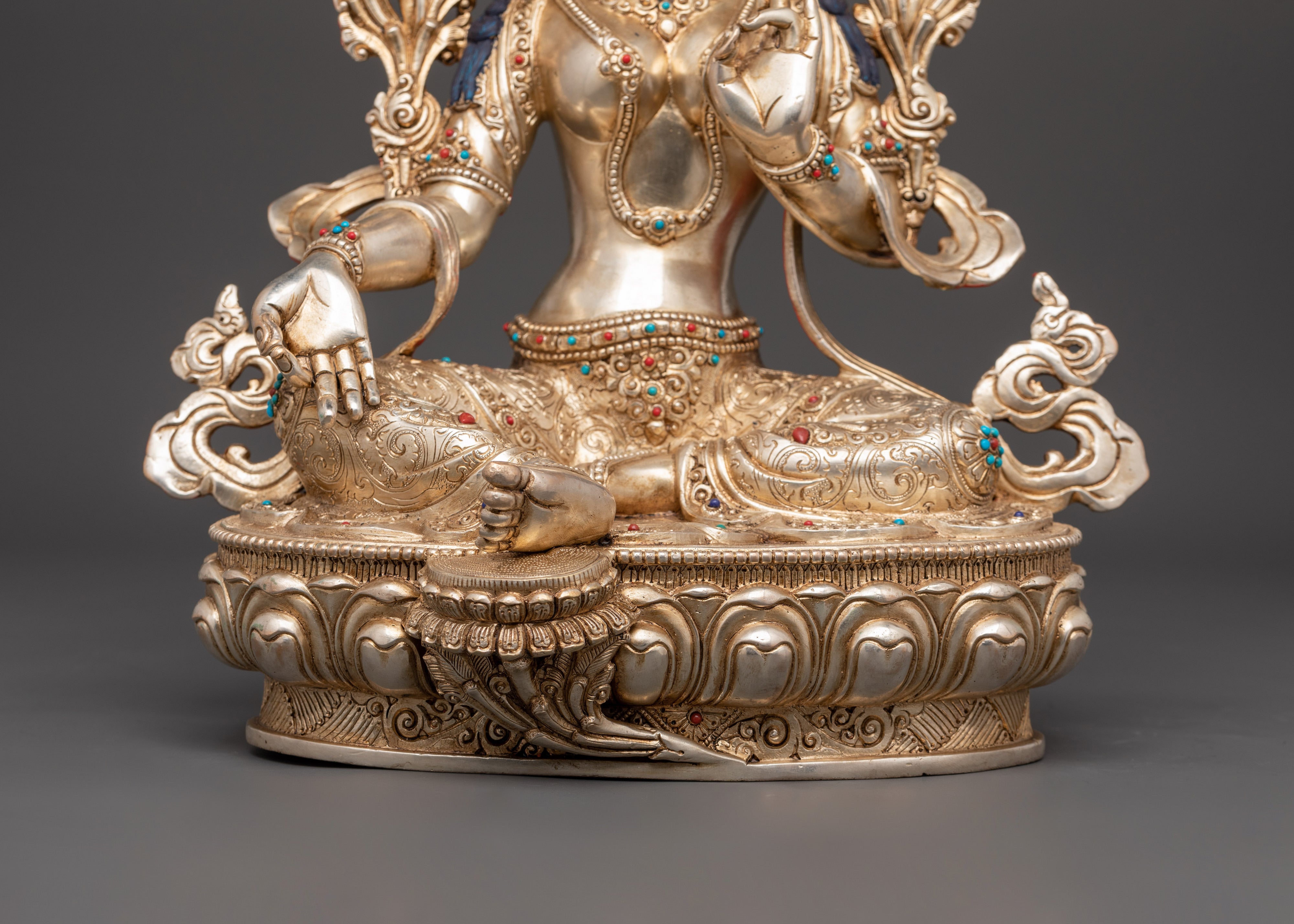 Sacred Green Tara Sculpture for Healing | Buddhist Goddess