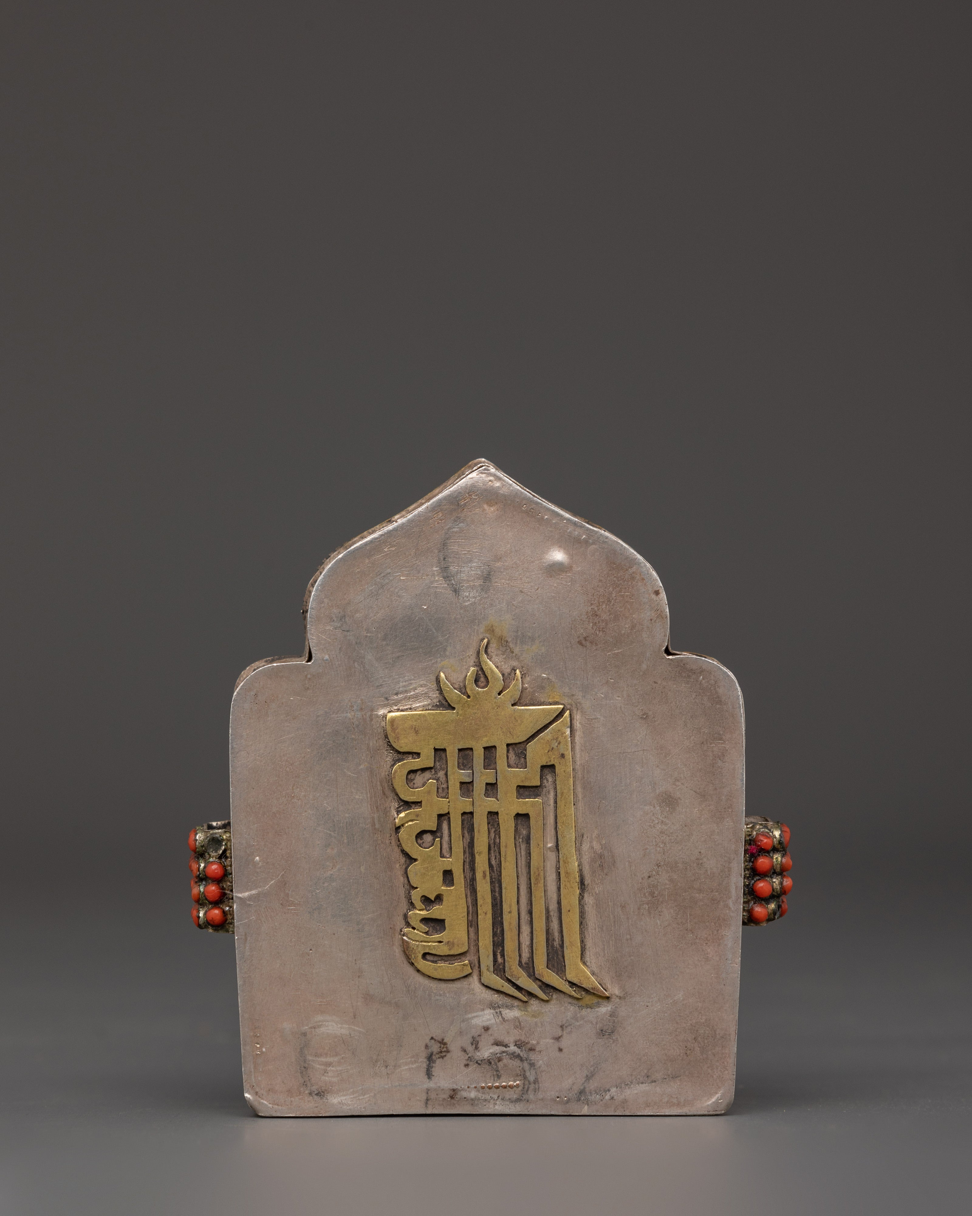 Silver Gold-Plated Ghau Box | Spiritual Shrine Artifact