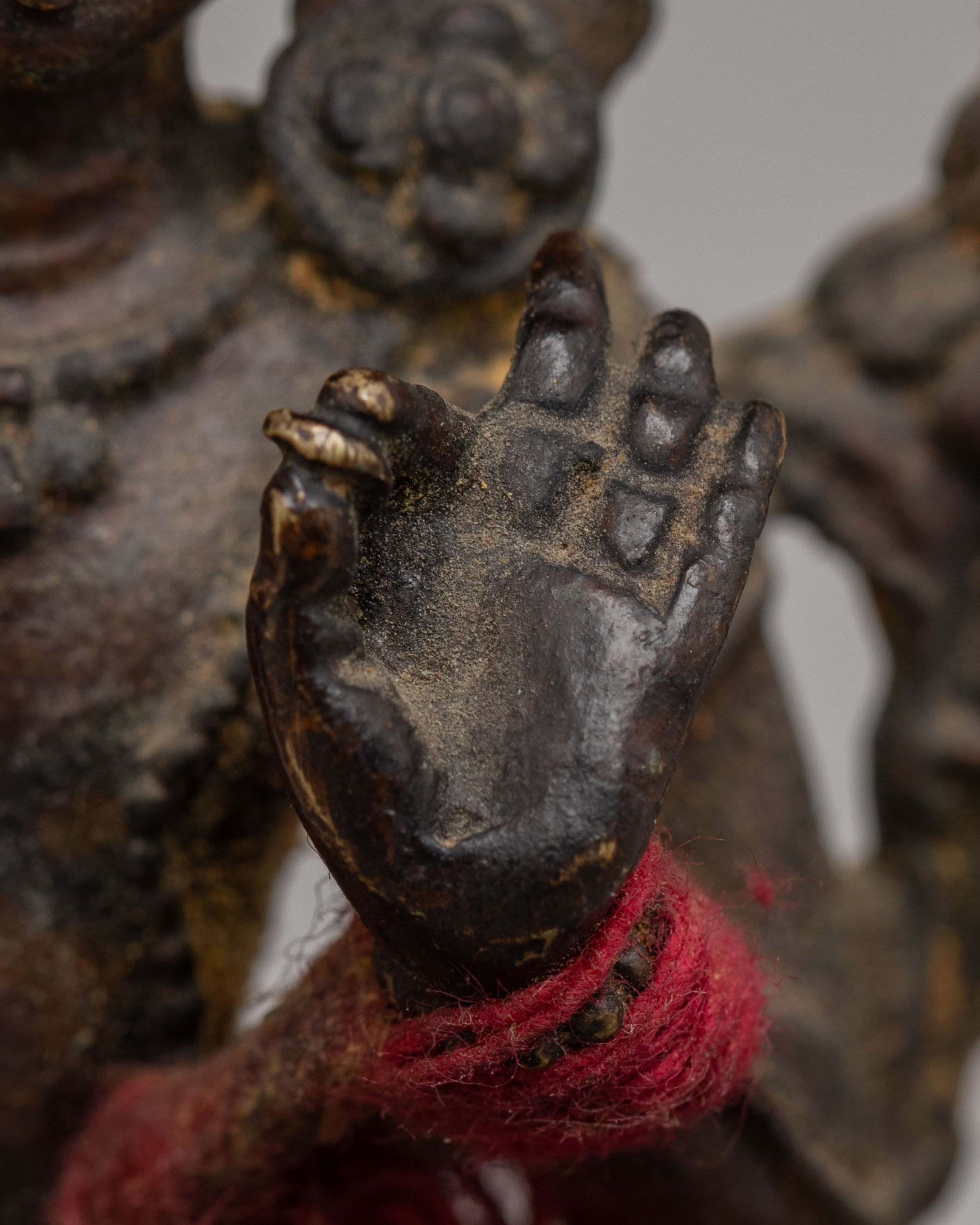 Tibetan Sacred Manjushri Statue | Copper Statue with Semi-Antique Finish