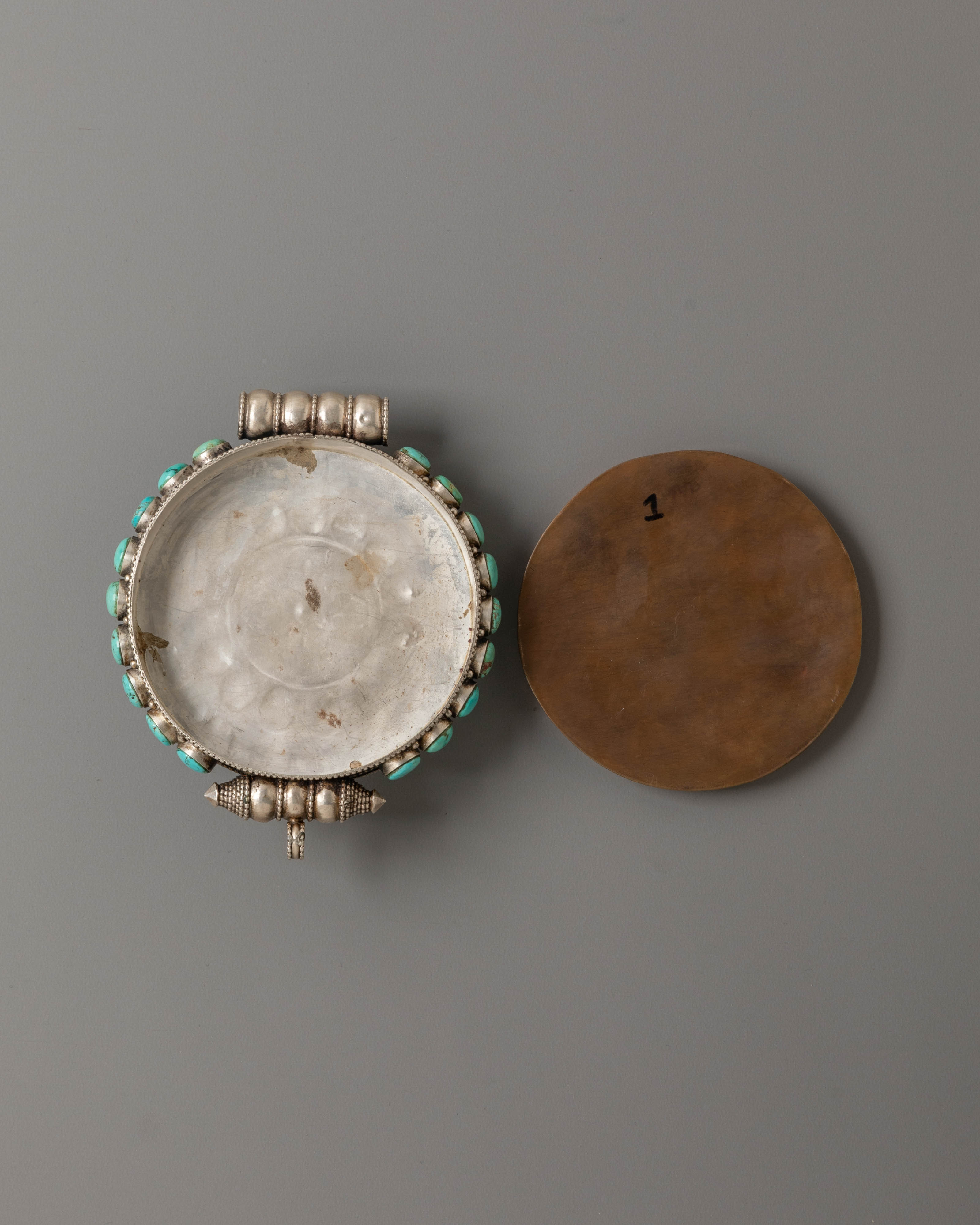 Tibetan Turquoise Ghau Box | Himalayan Sacred Prayer Amulet