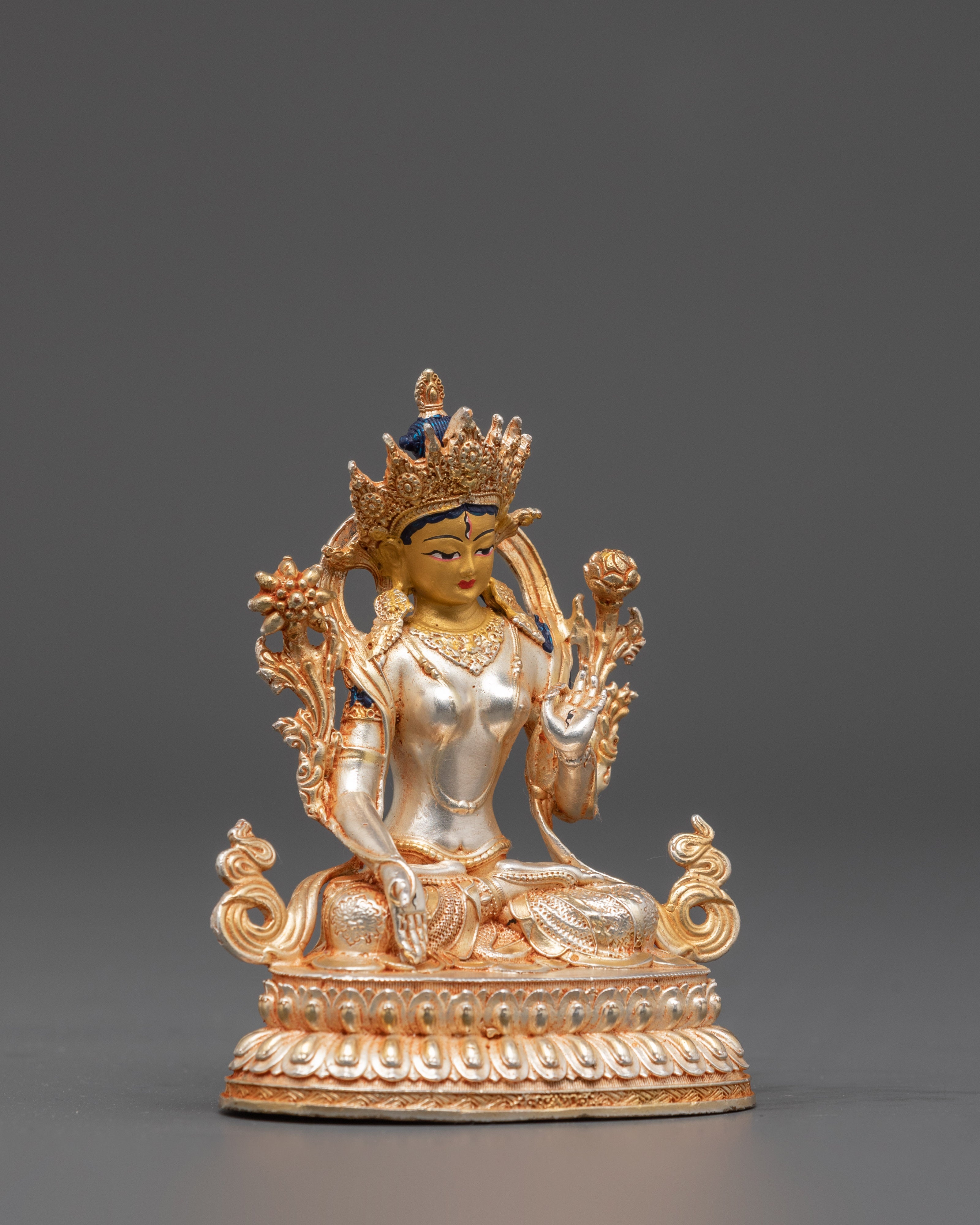 Sacred Longevity Icon White Tara Statue | Buddhist Goddess of Healing