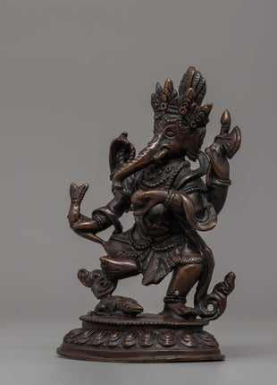 Handcrafted Standing Ganesha Statue | Sacred Buddhist Protector Deity