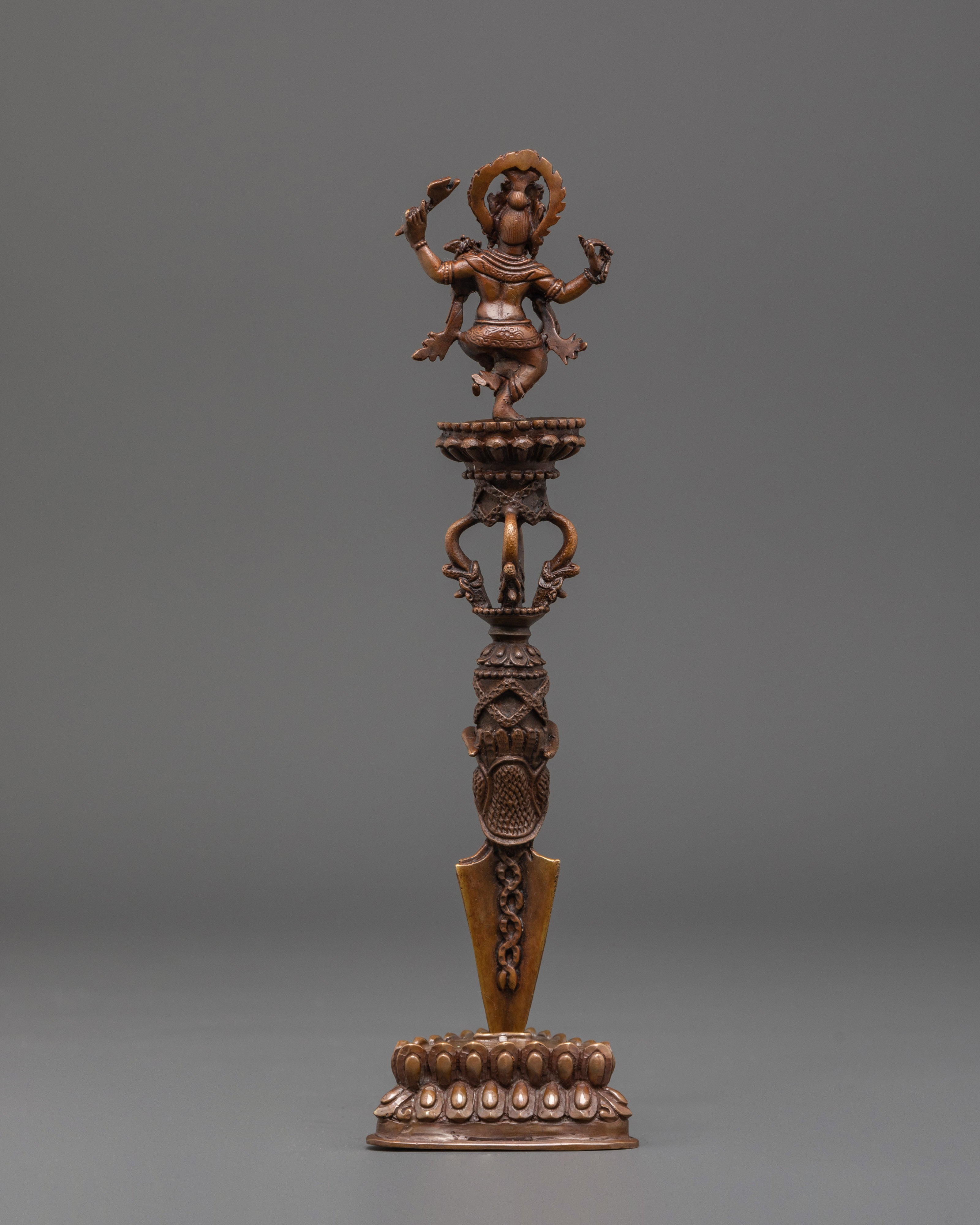 Sacred Tibetan Phurba with Ganesha | Handcrafted Ritual Dagger for Spiritual Protection