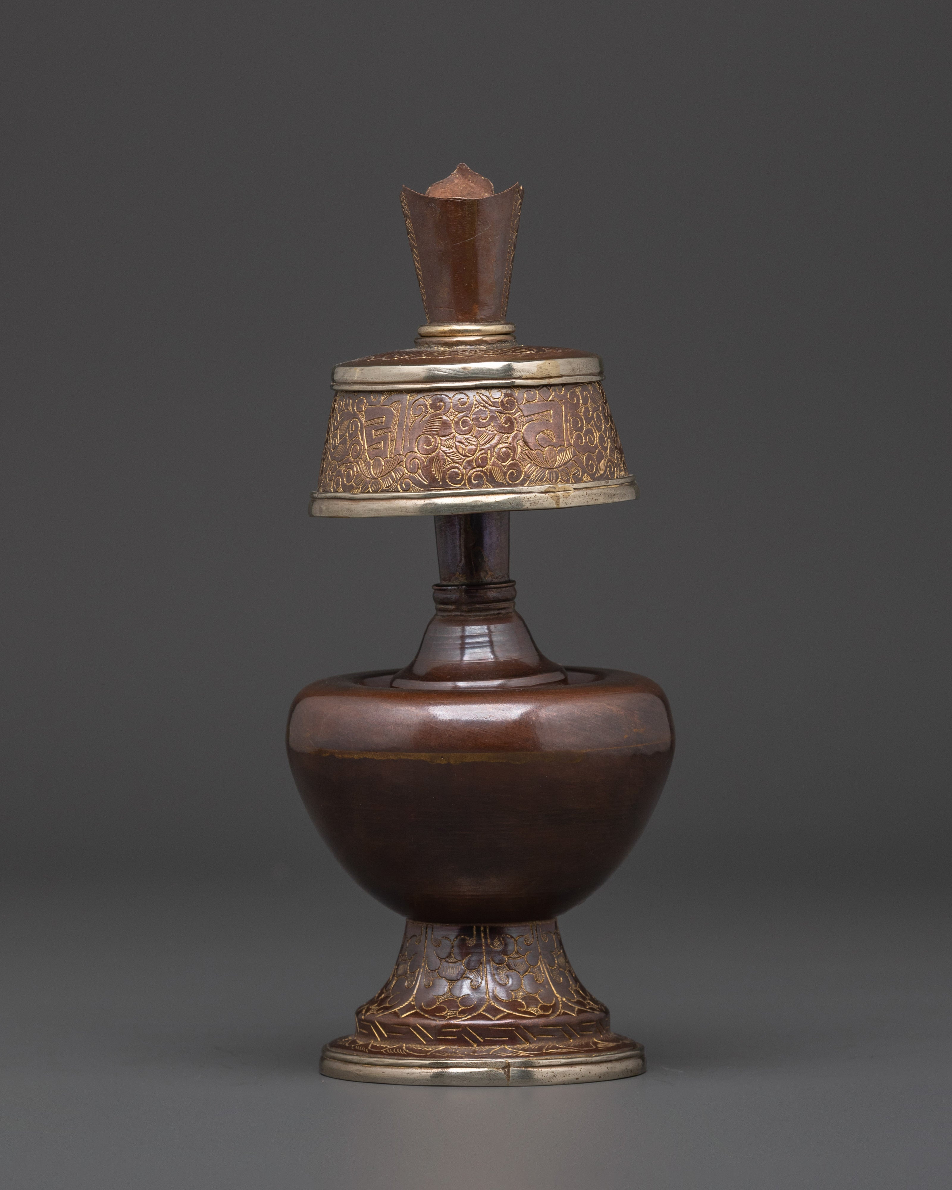 Buddhist Purification Bumpa Vase | Tibetan Ritual Copper Vessel