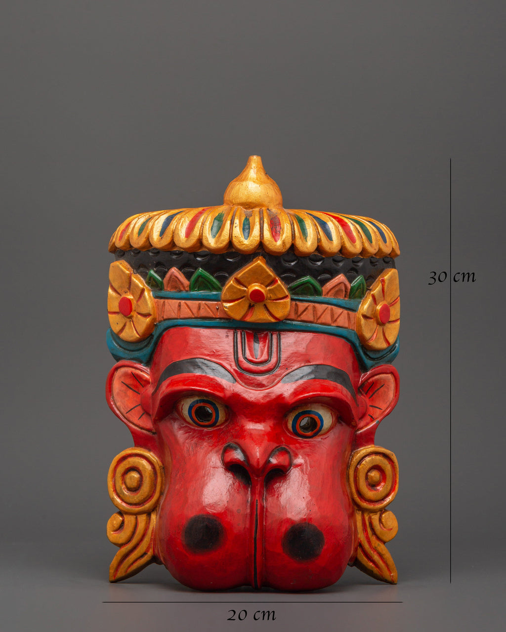 Hanuman Ritual Mask Hindu Deity Hanuman Mask | Sacred Wall Art