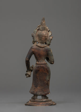Vajrasattva Statue in Antique Copper Finish | Tibetan Deity of Purification