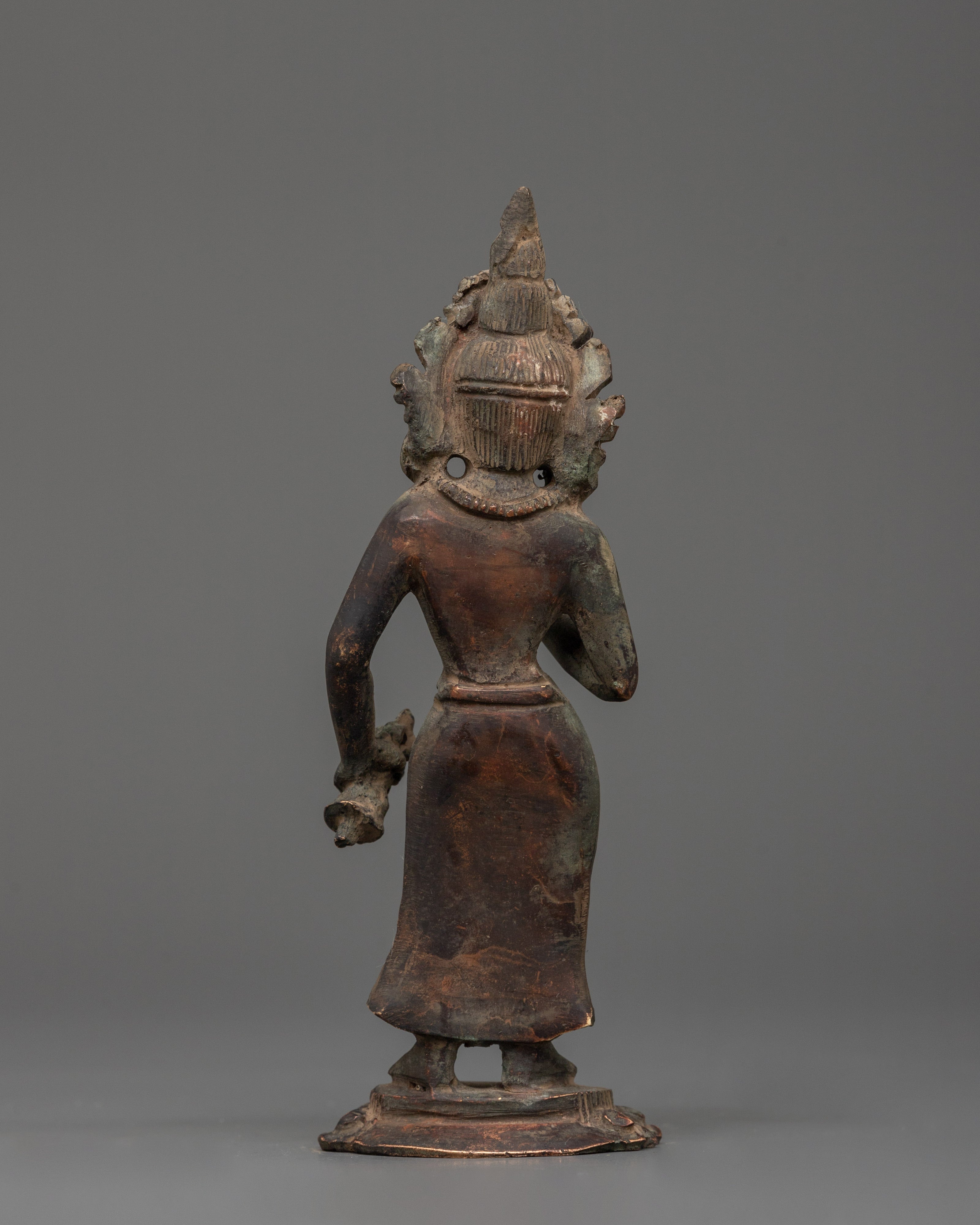 Vajrasattva Statue in Antique Copper Finish | Tibetan Deity of Purification