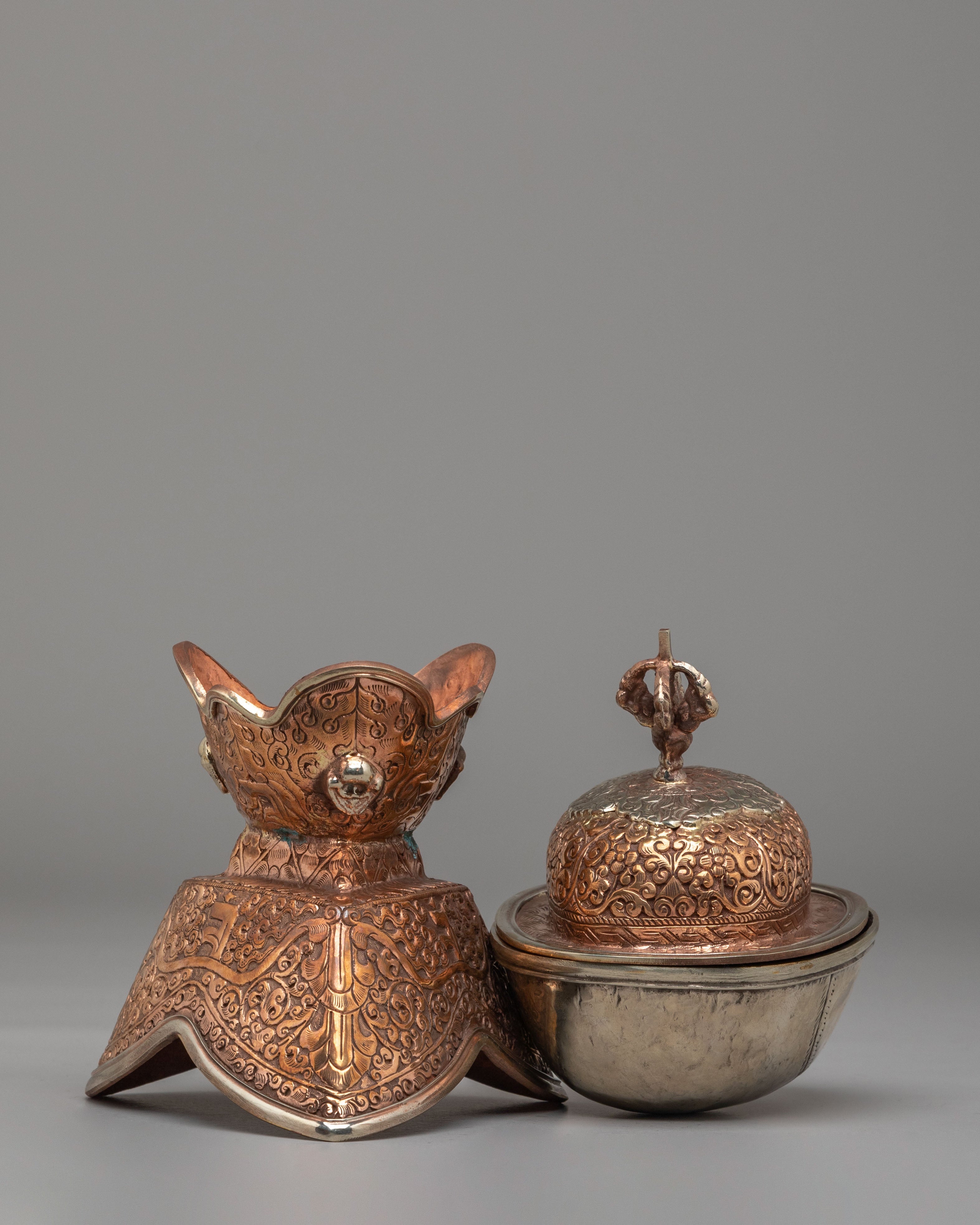 Sacred Kapala Set for Tantric Rituals | Ritual Vessels for Spiritual Practice