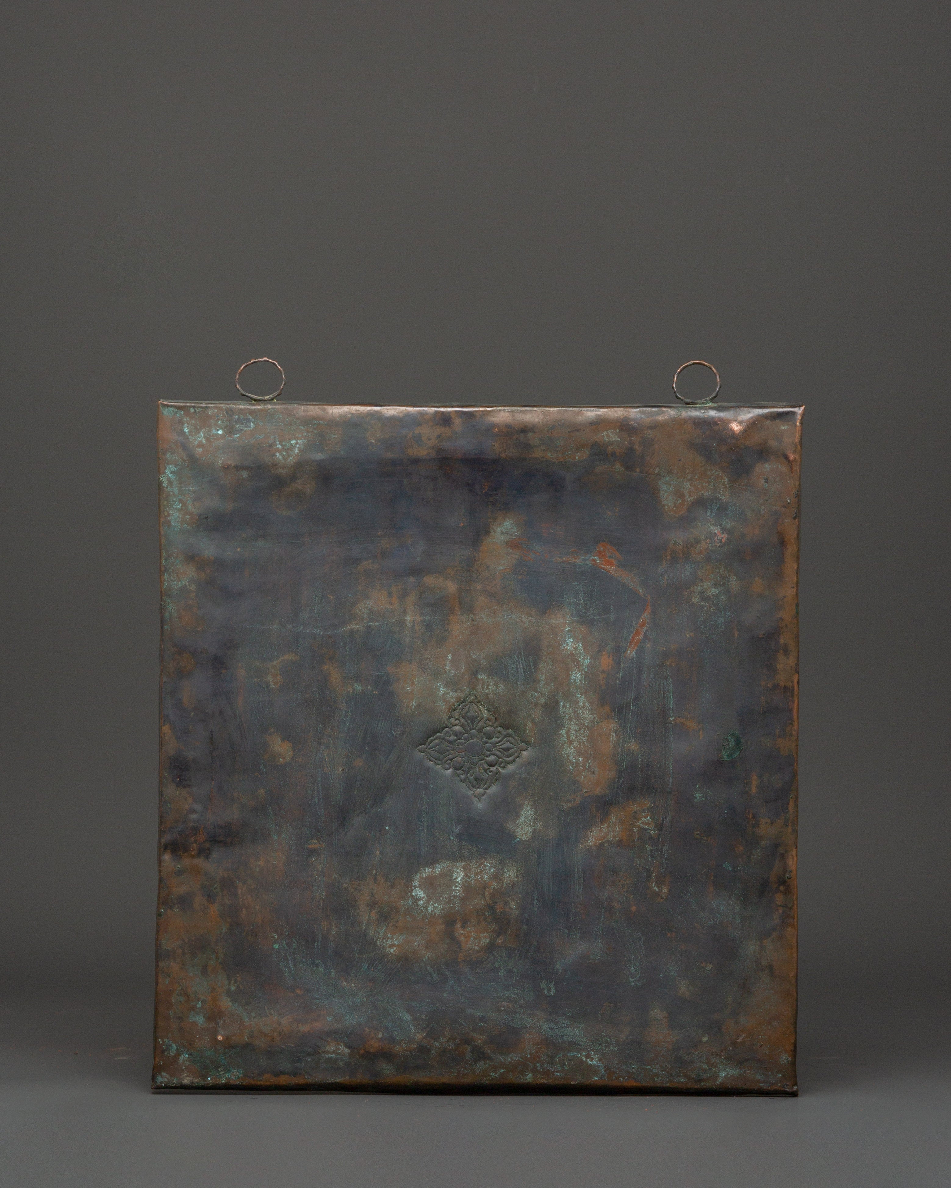 Buddhist Wall Hanging | Copper Buddha Panel