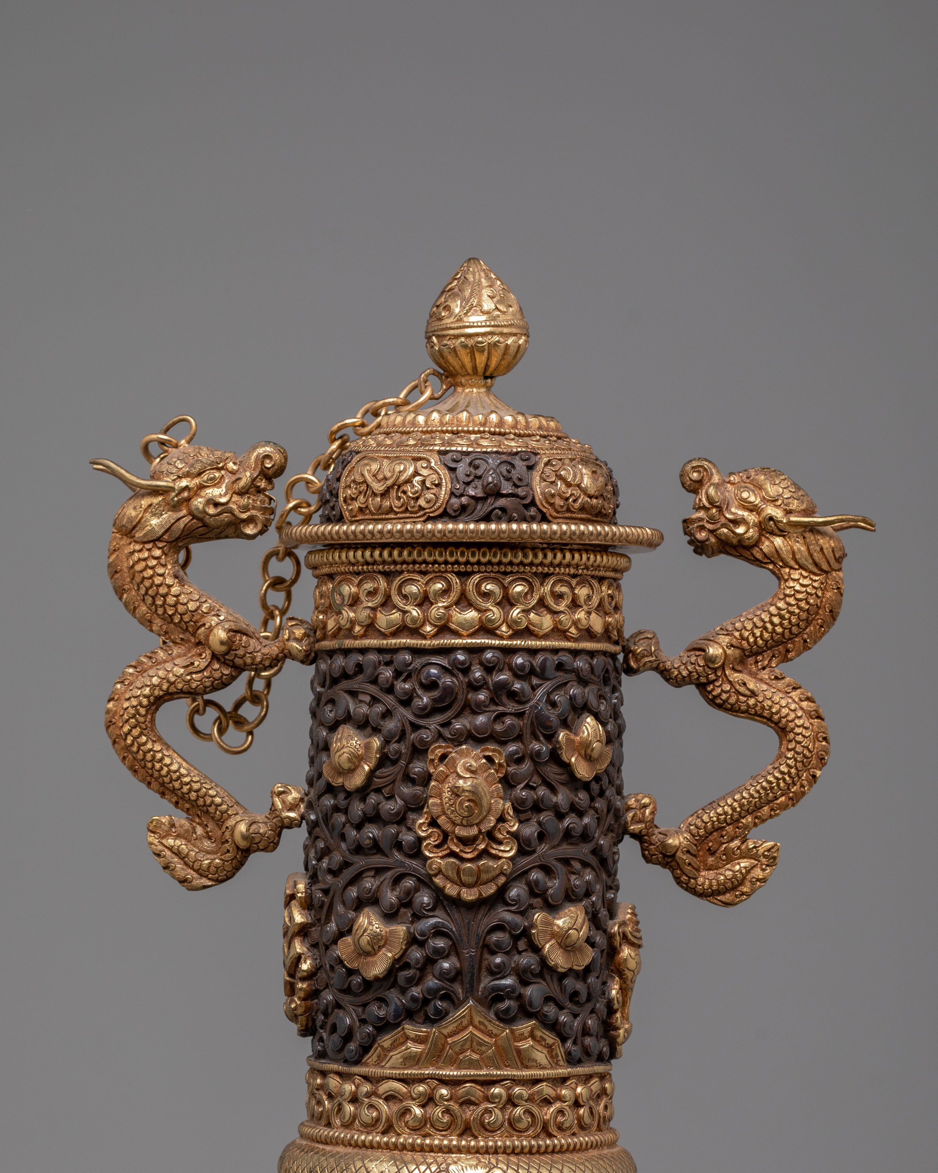 Incense Burner for Ritual Ceremonies | Copper and Gold Plated with Acrylic Details