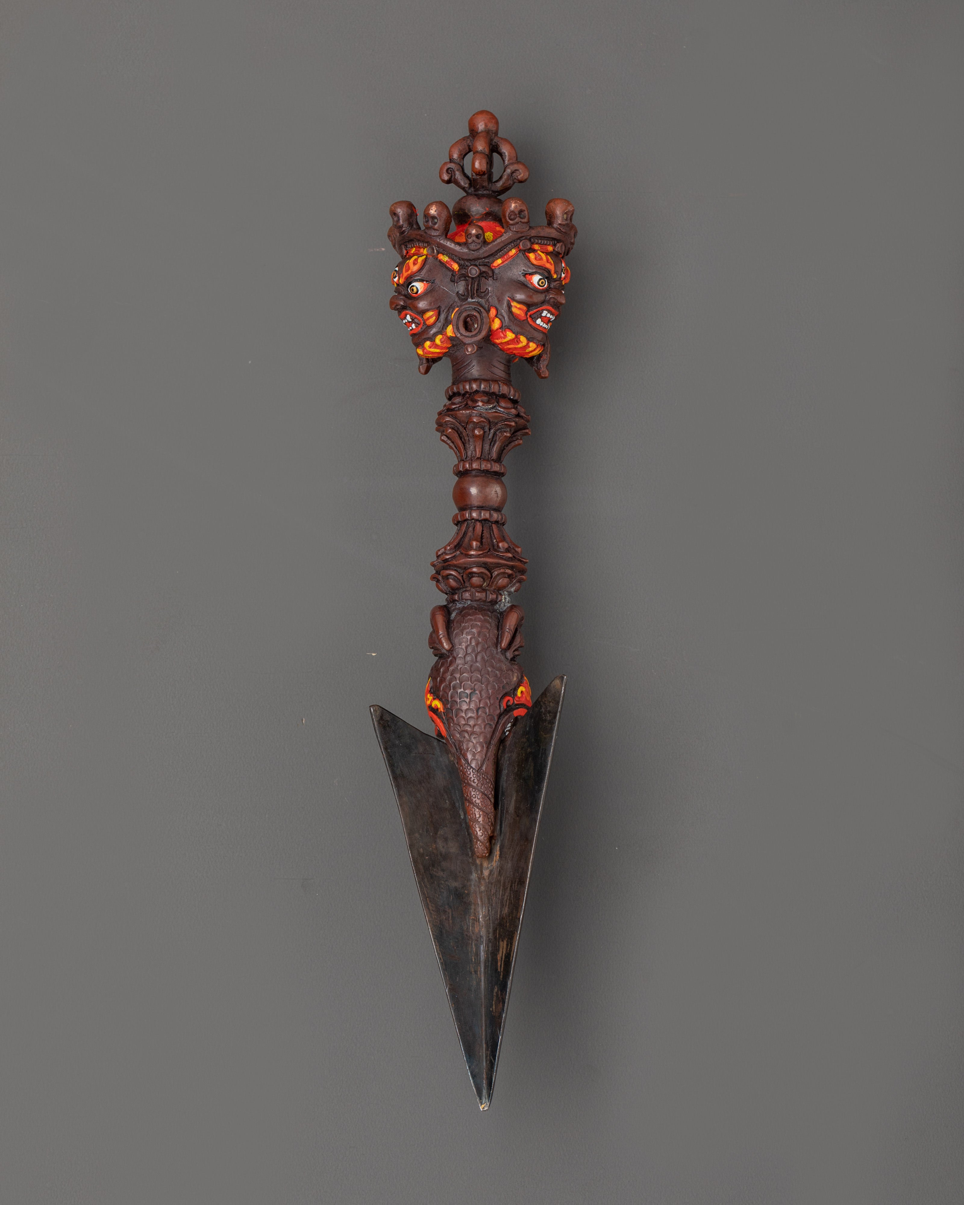 Tibetan Vajrakilaya Ritual Dagger | Handcrafted Tantric Phurba