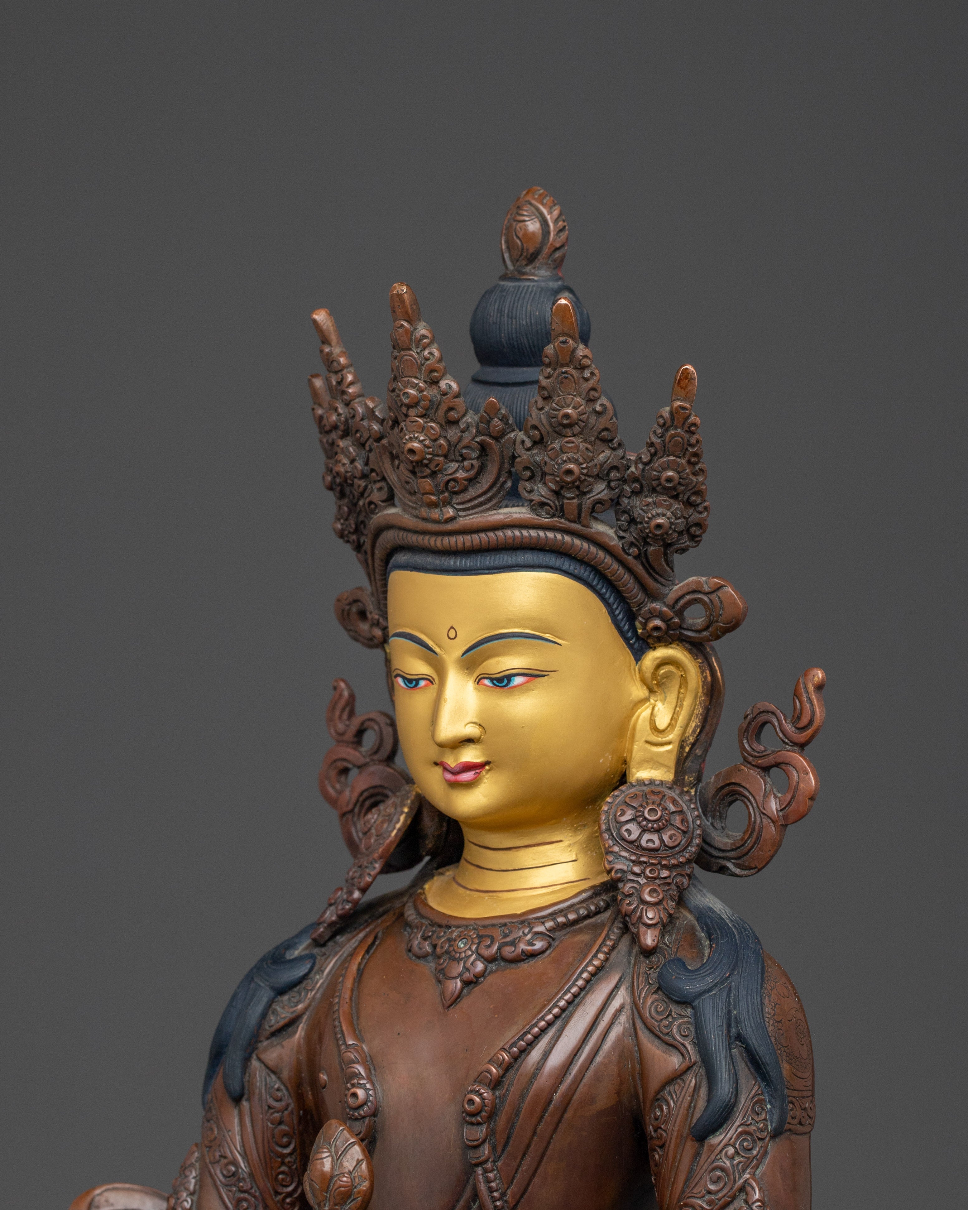 Tibetan Amitayus Sculpture | Long-Life Deity