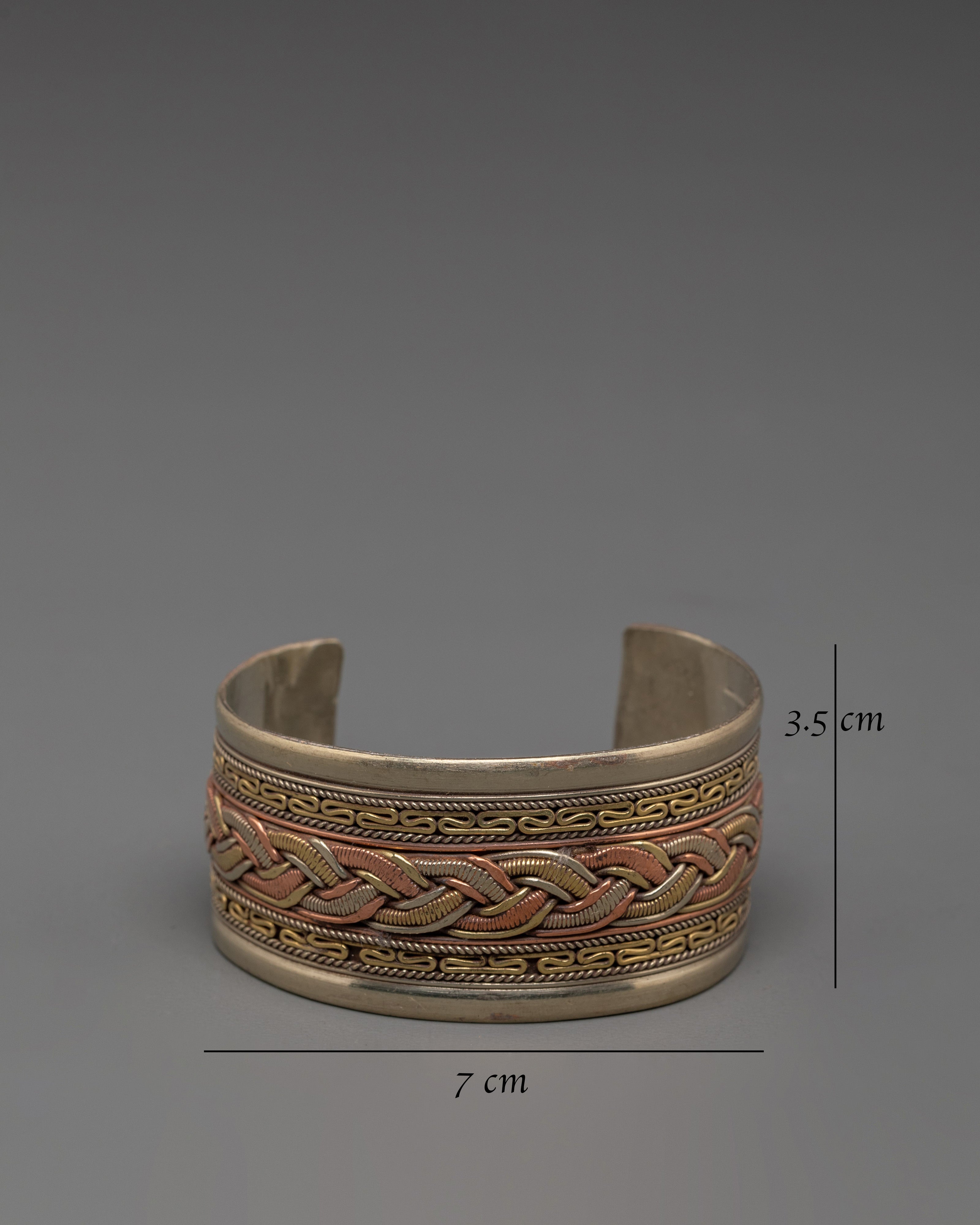 Traditional Himalayan Cuff Bracelet | Copper Brass Metal Jewelry