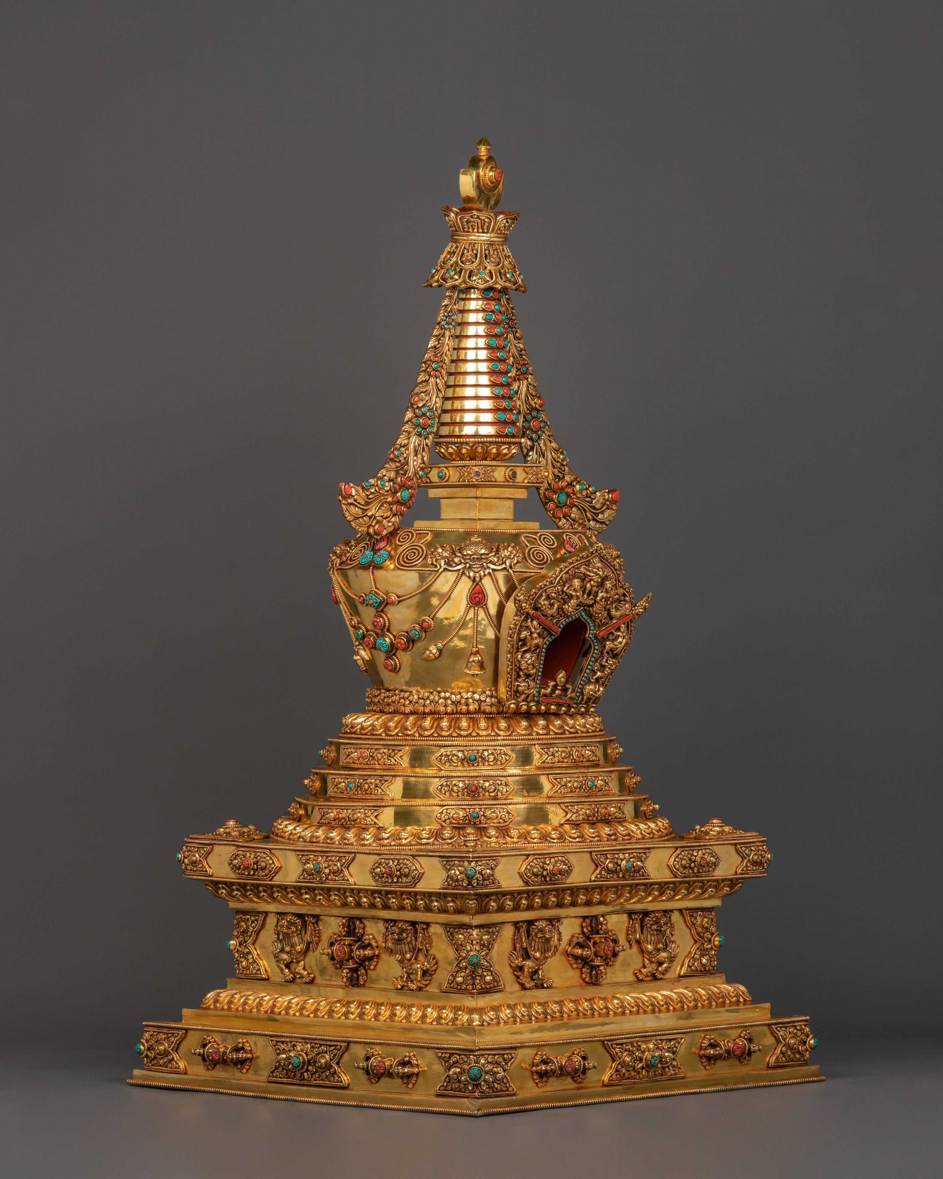 Stupa with Gold Plating | Sacred Meditation Symbol