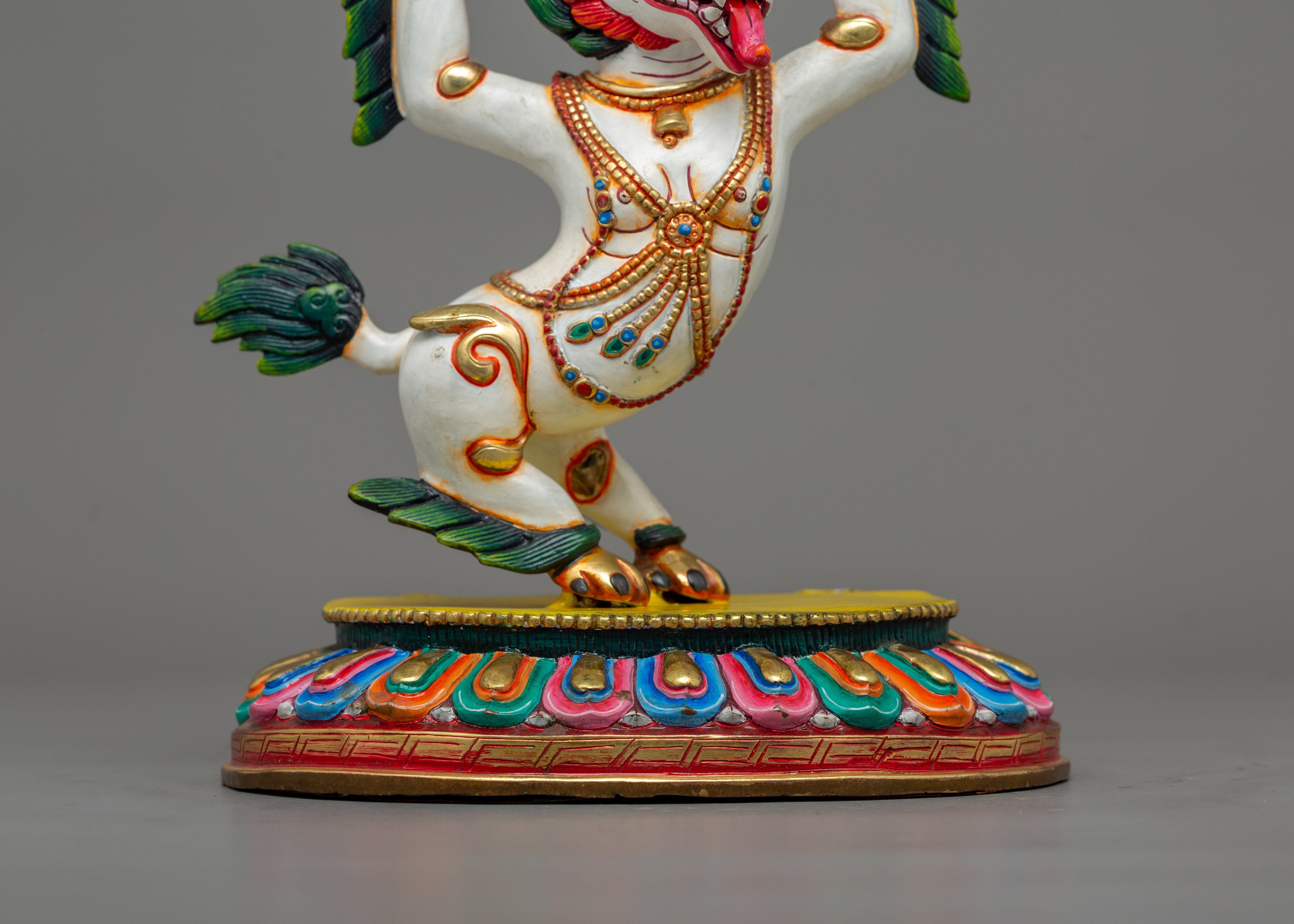 Gold-Plated Copper Foo Dog Lion Set | Guardian Statues for Shrines