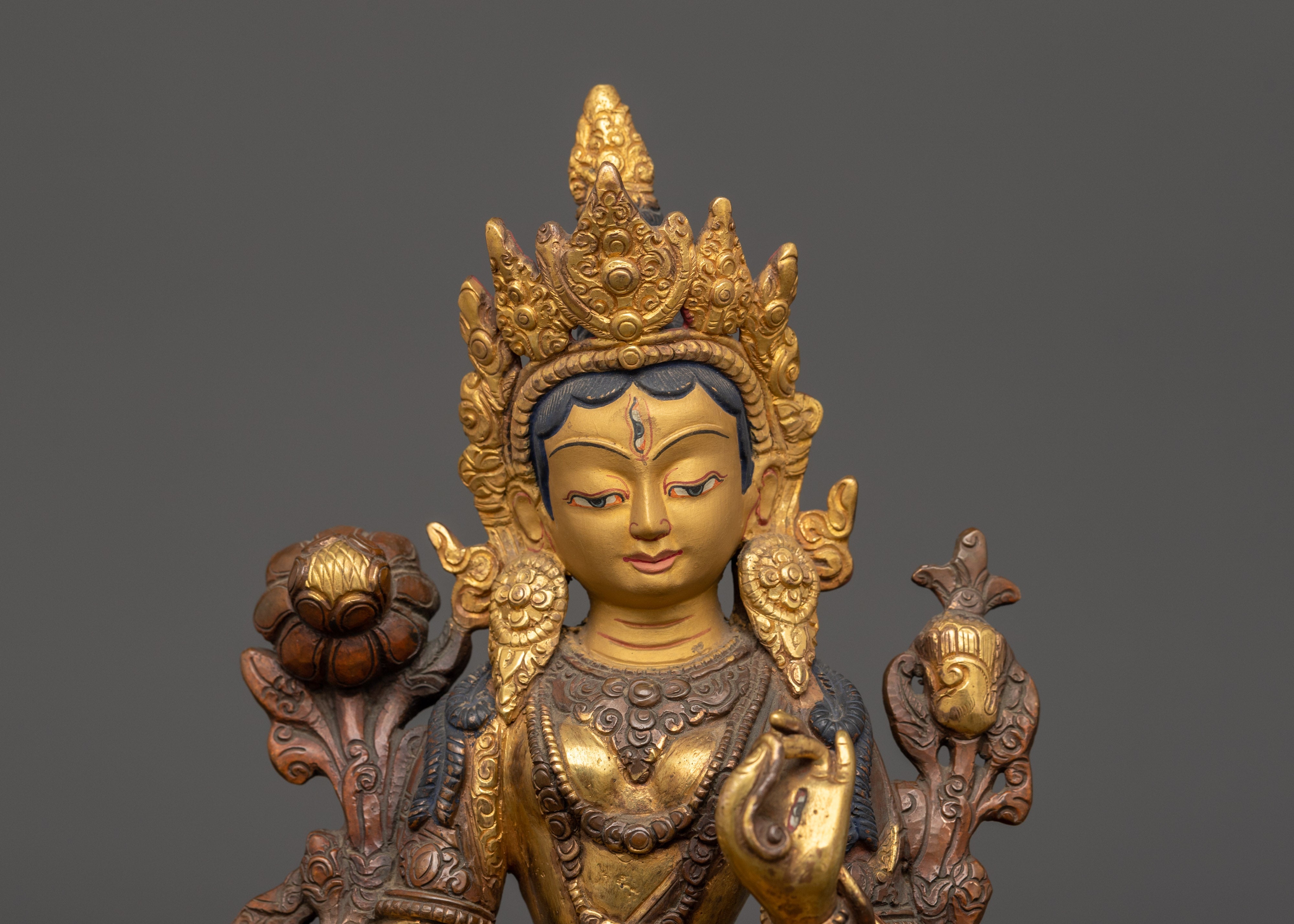 White Tara Statue with Seven Eyes | Buddhist Goddess of Healing and Longevity