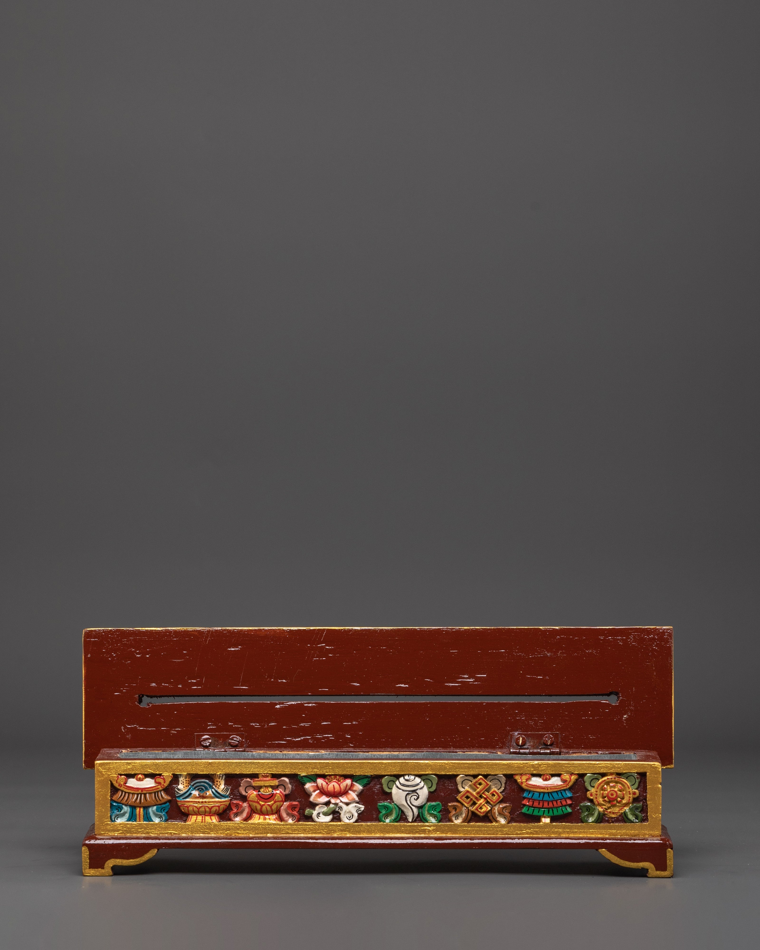 Buddhist Incense Burner with Eight Auspicious Symbols | Traditional Ritual Burner