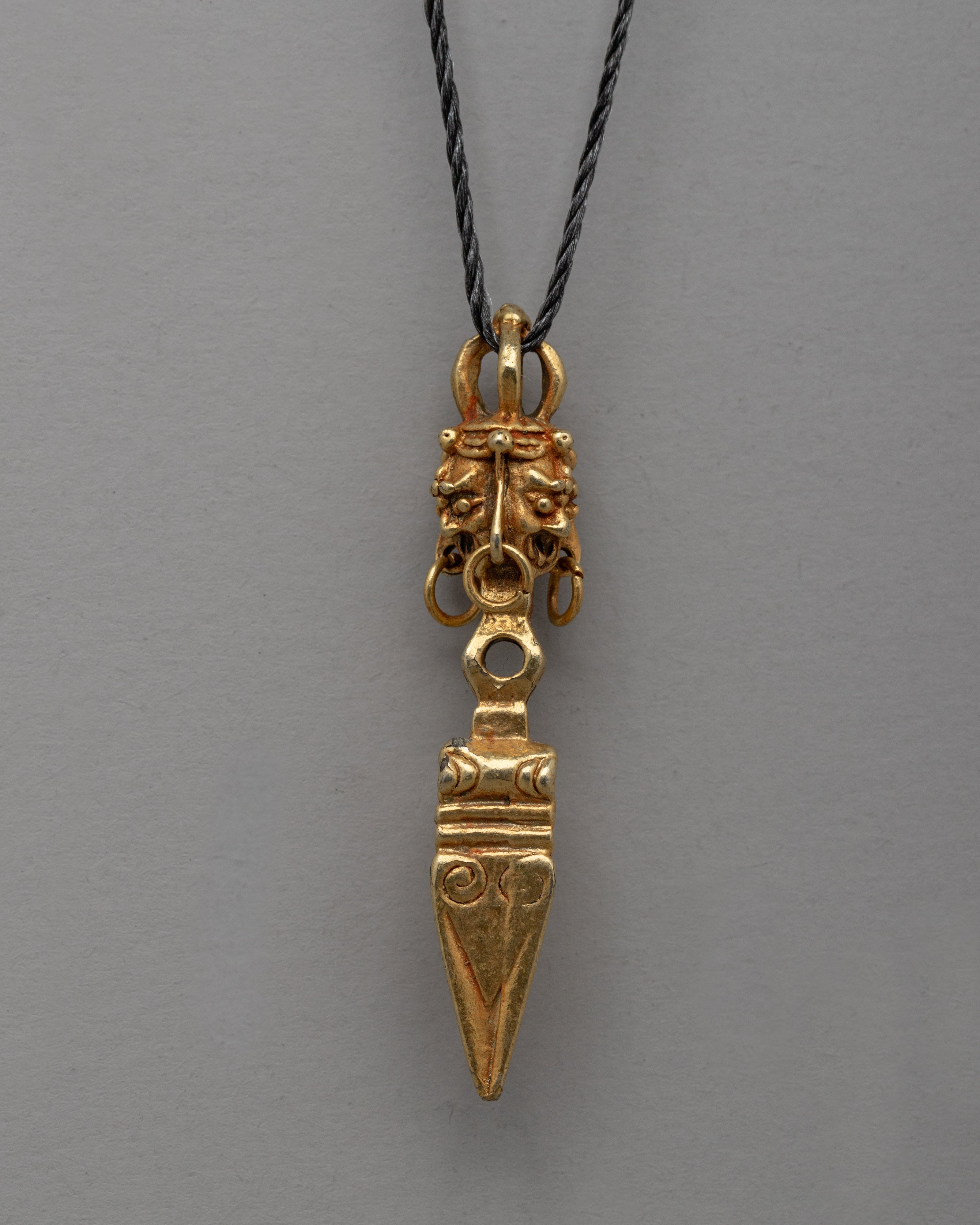 Copper Phurba Locket | Buddhist Pendant for Spiritual Protection