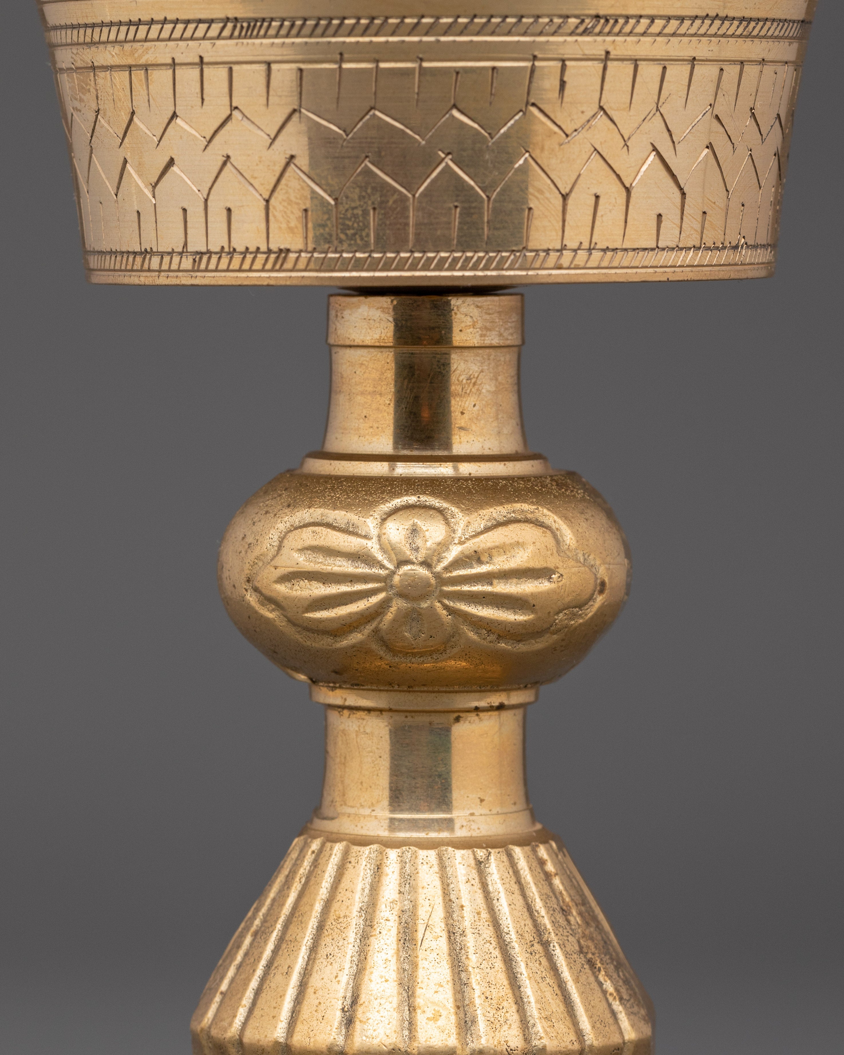 Spiritual Offering Butter Lamp | Brass Tibetan Ritual Lamp for Altar