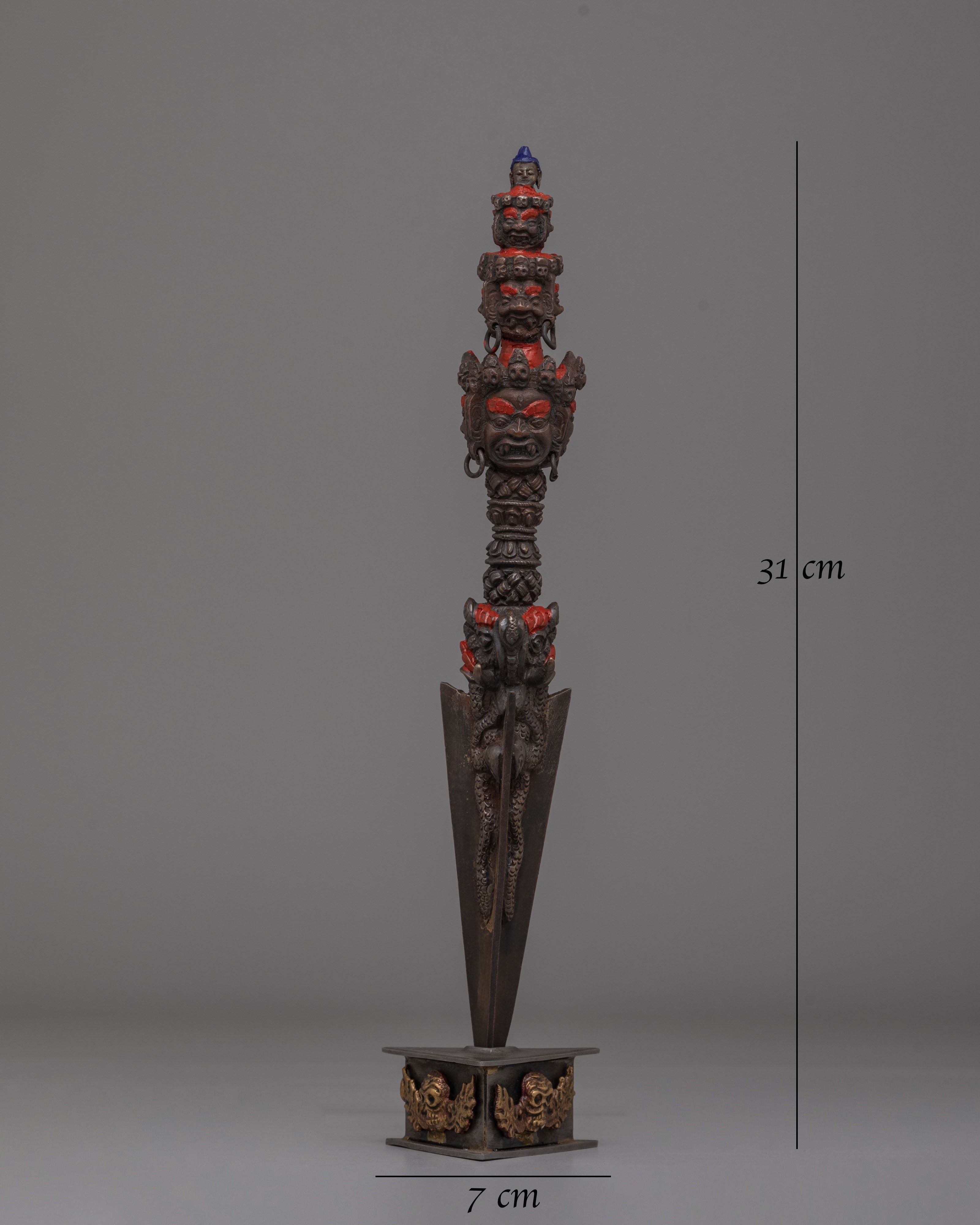 Handcrafted Sacred Tibetan Phurba | Ritual Dagger for Spiritual Practice
