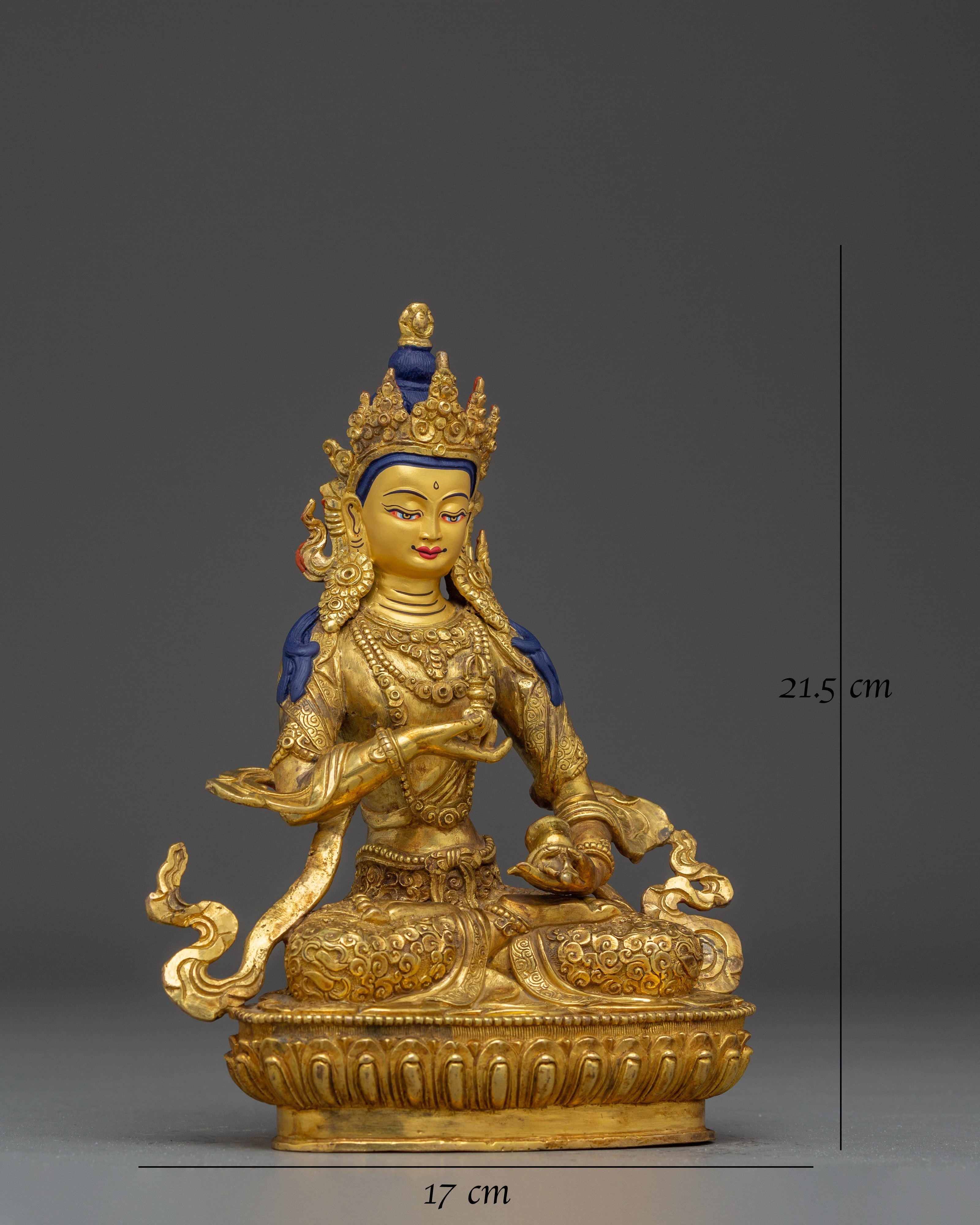Copper Vajrasattva Sculpture for Spiritual Altar