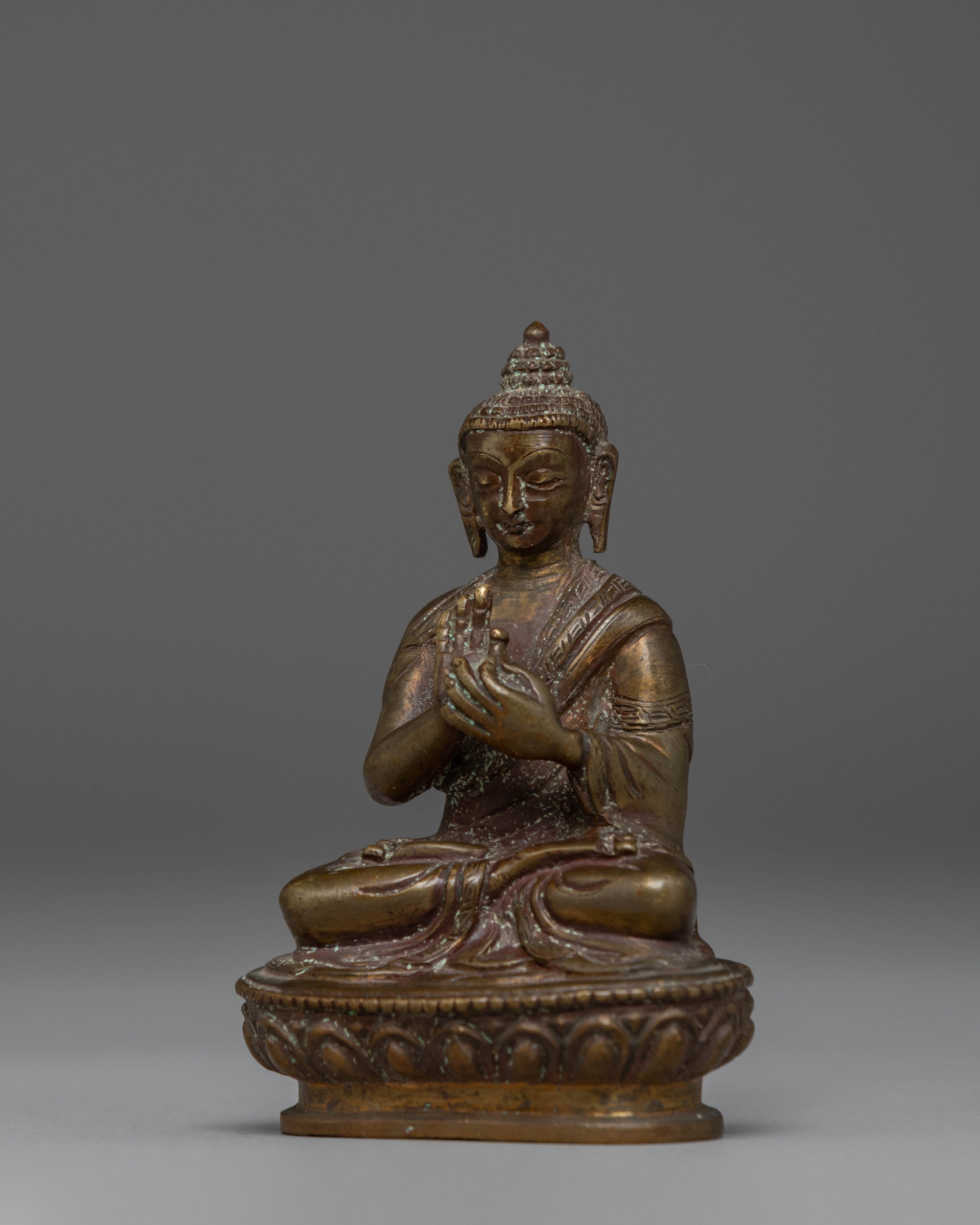 Oxidized Copper Statue of Vairocana | The Cosmic Buddha
