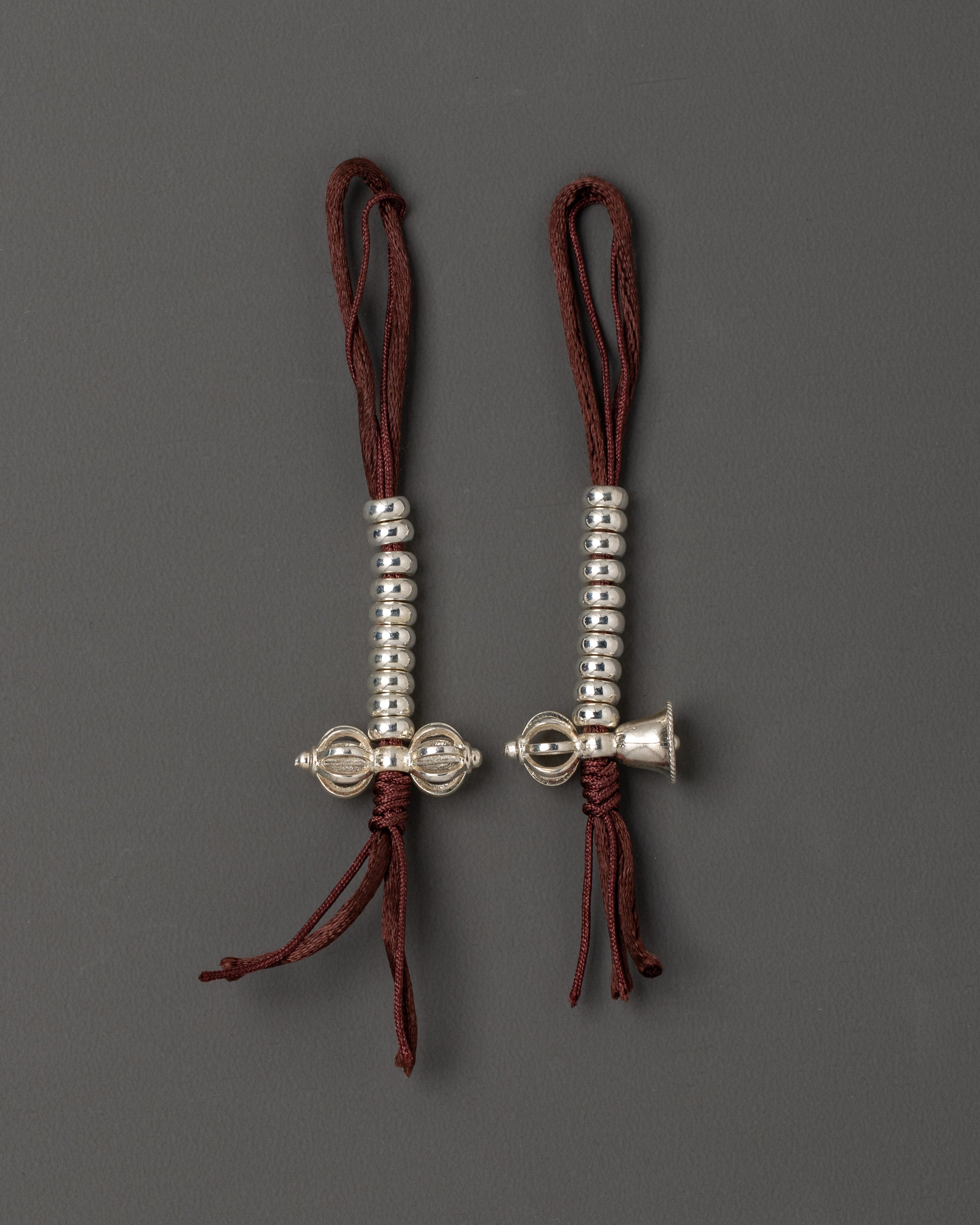 Traditional Tibetan  White Metal Chupsel | Ritual Utensil for Buddhist Ceremonies