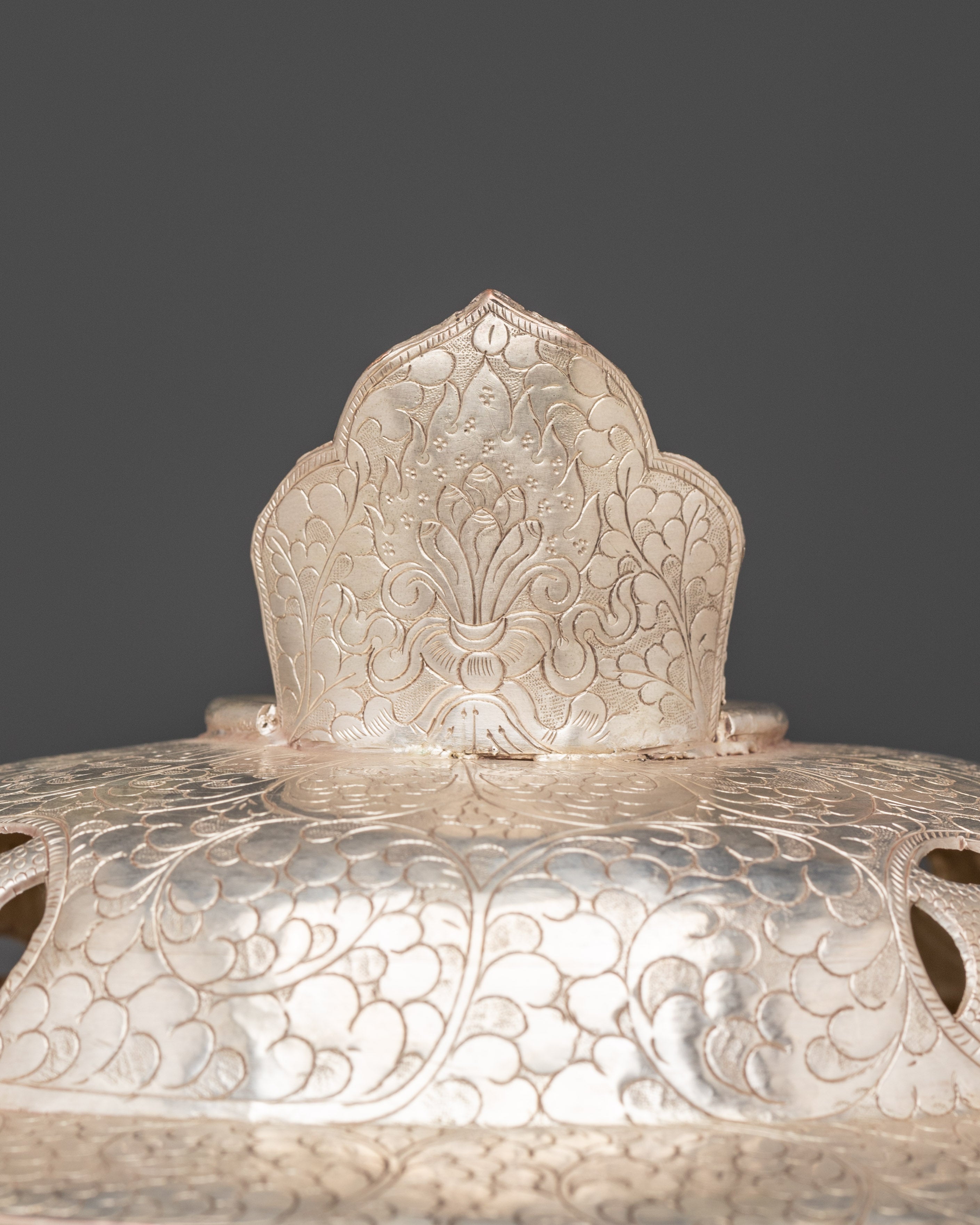 Silver Coated Butter Lamp | Meditation Ritual Item