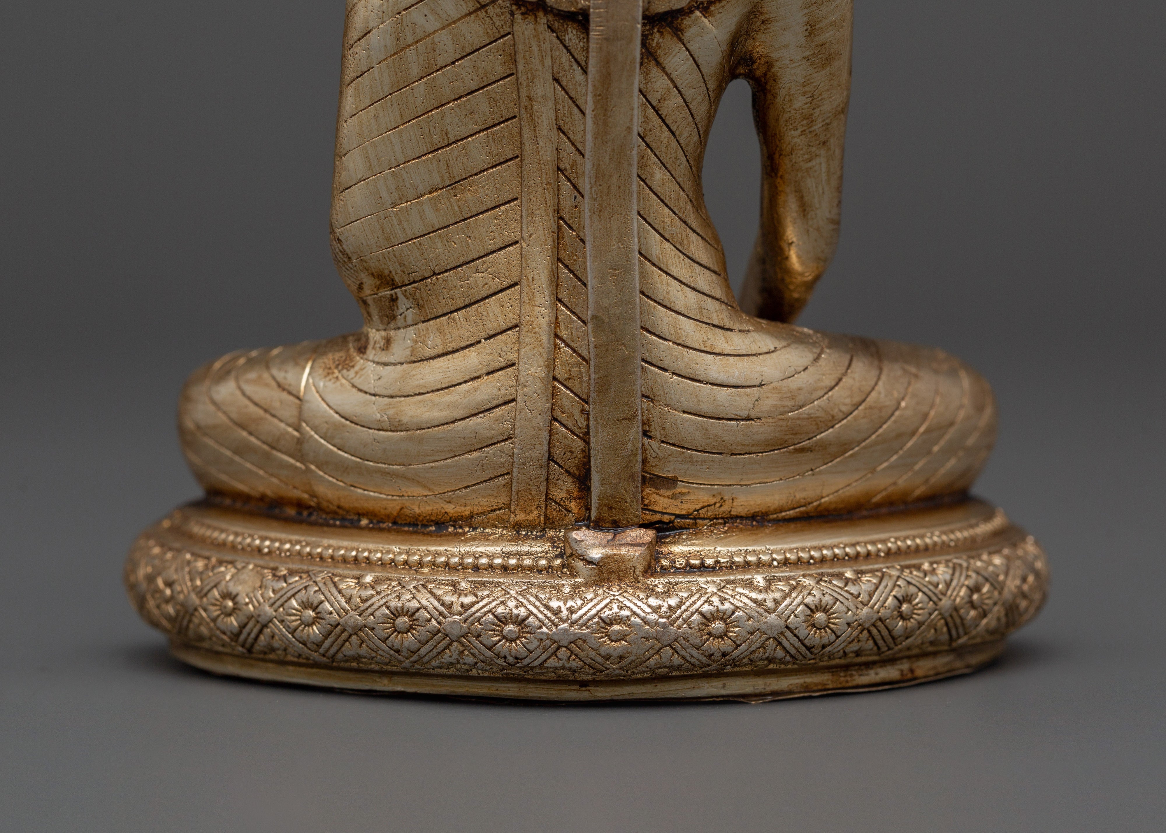 silver-plated Shakyamuni Buddha | Meditation & Sacred Decor
