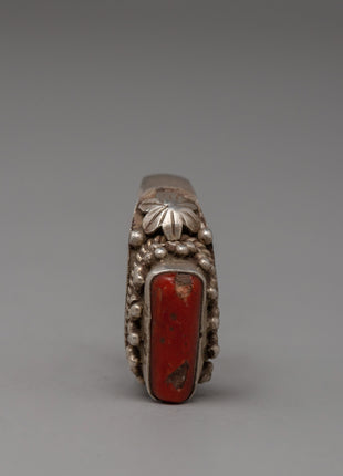 Handcrafted Silver Coral Ring | Sterling Silver Jewelry