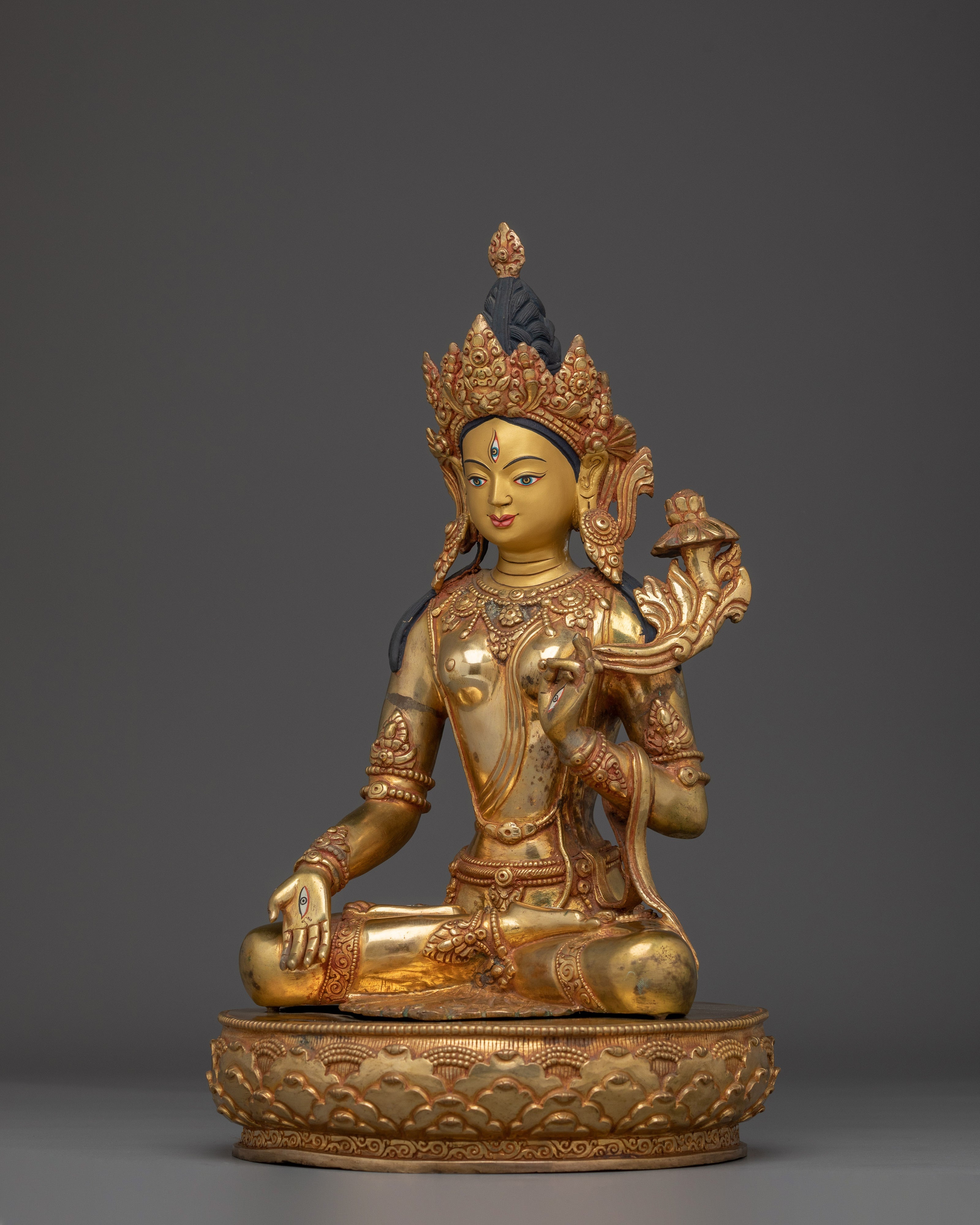 Golden White Tara Spiritual Statue | Shyama Tara - Mother of Liberation