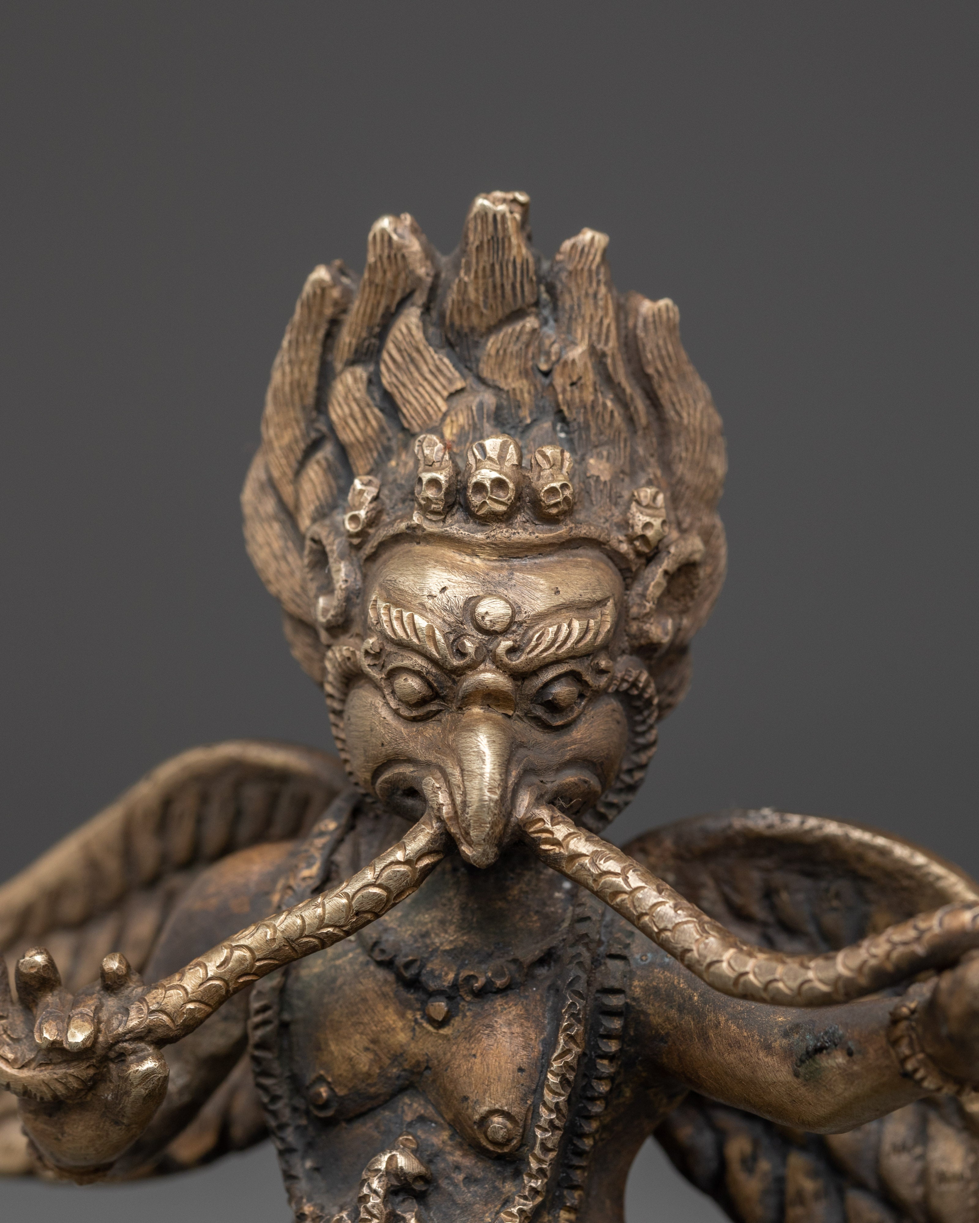 Handcrafted Brass Garuda Statue | Winged Protector