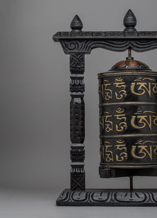 Handcrafted Buddhist Prayer Wheel | Traditional Spiritual Tool for Meditation and Rituals