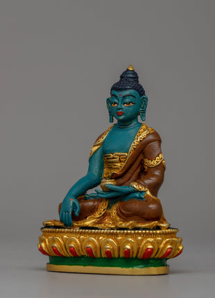 Gold-Plated Shakyamuni Sculpture | Tibetan Buddhist home decor