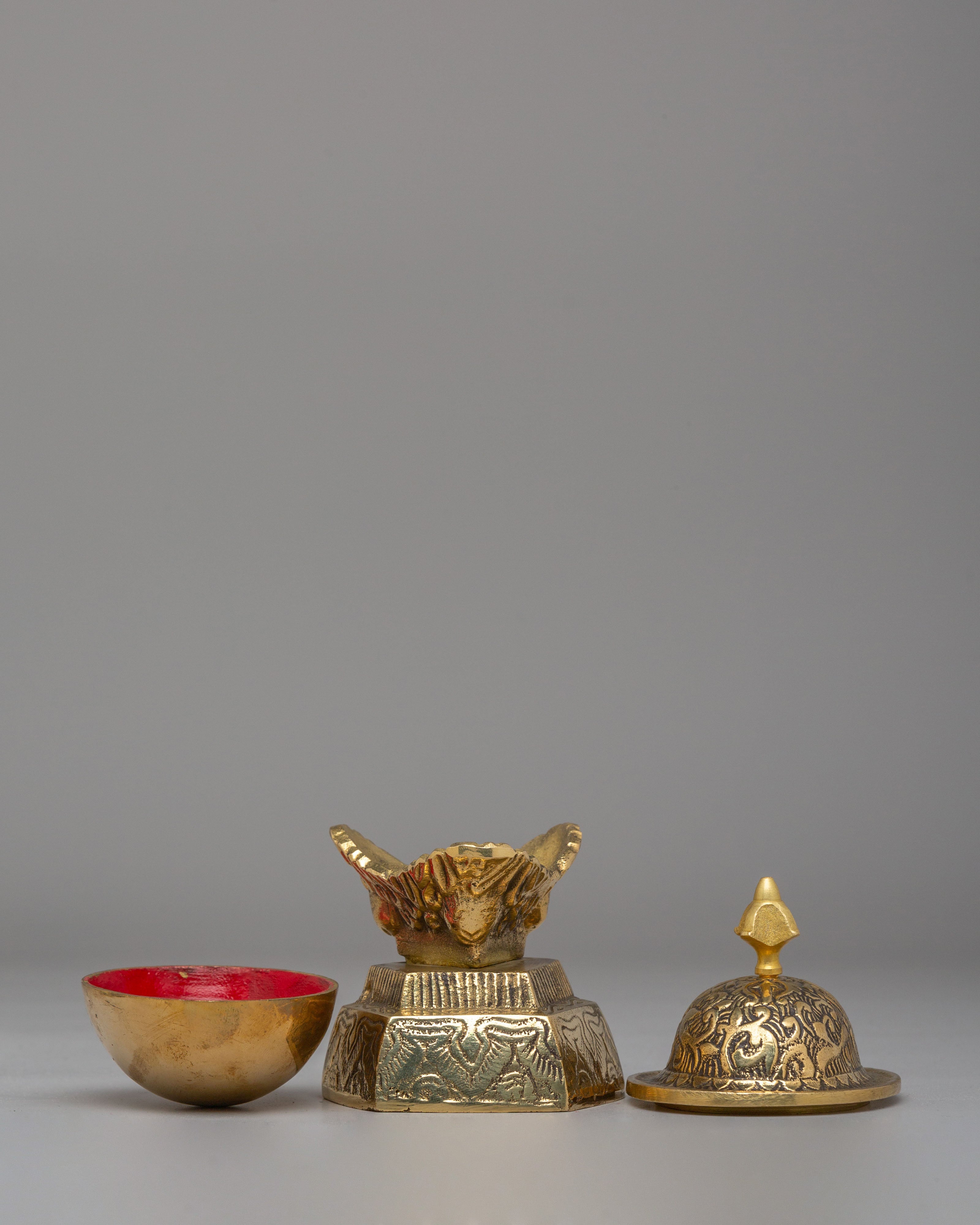 Tibetan Kapala Vessel | Handcrafted Brass Ritual and Altar Object