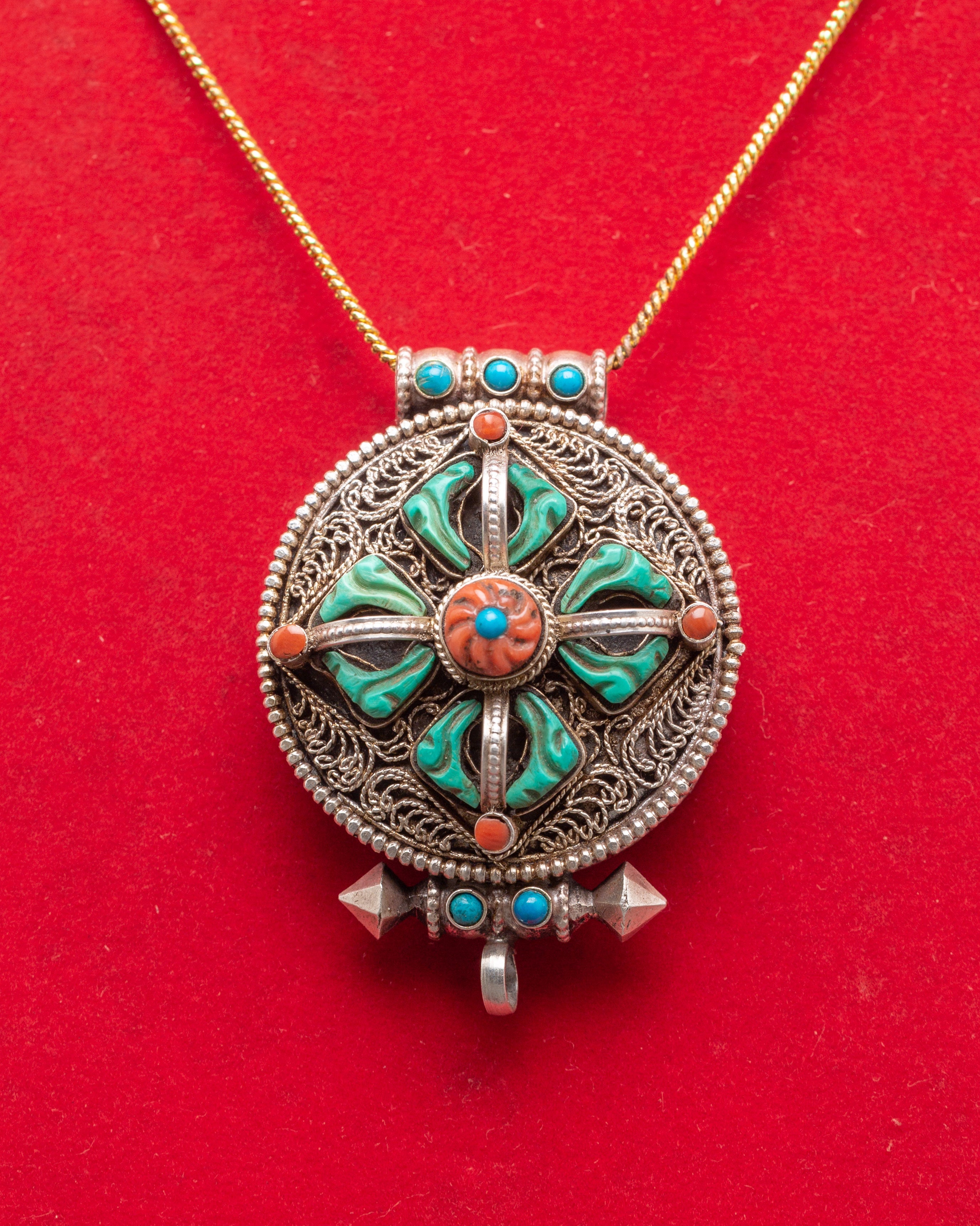 Ghau Box Locket for Spiritual Protection | Bishow Vajra Pendant