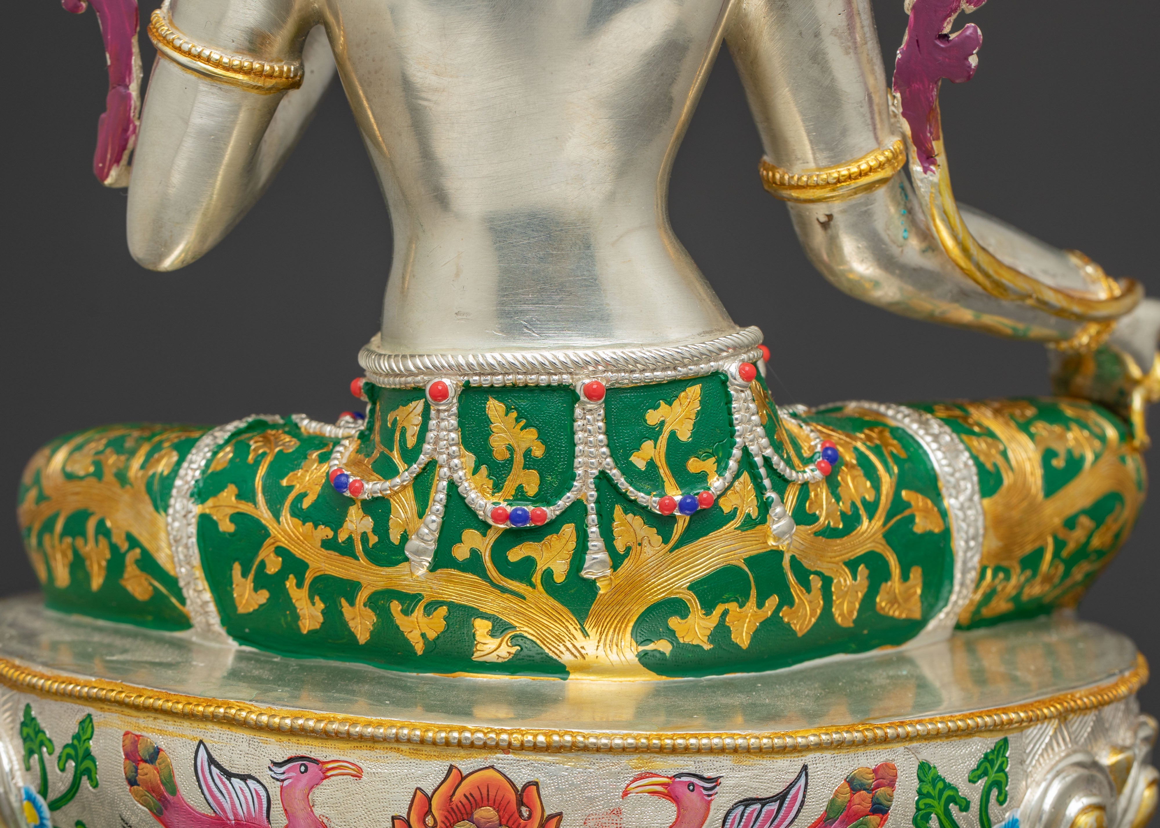 39cm Green Tara Statue | Symbol of Prosperity and Protection