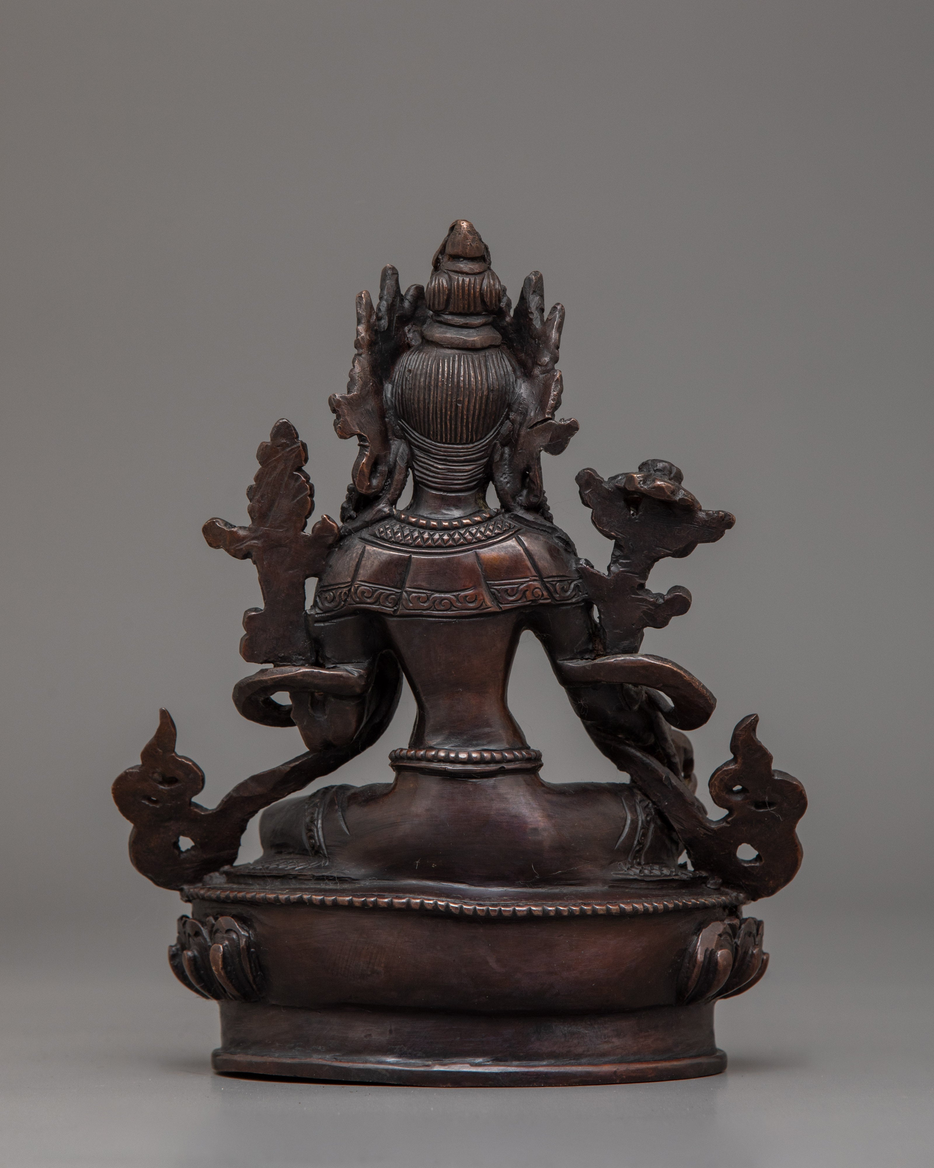 Green Tara Tibetan Goddess Sculpture | Symbol of Compassion and Protection