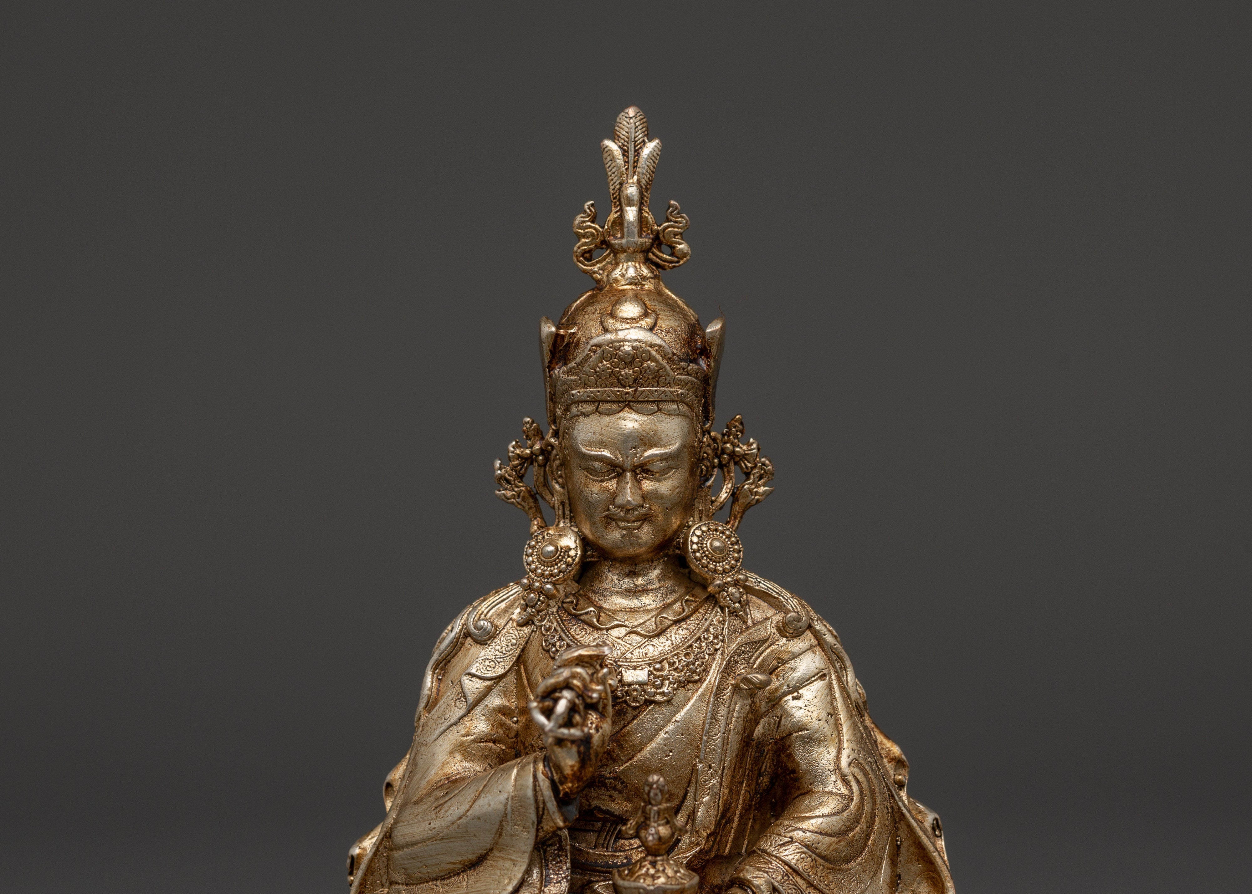 Silver Plated Guru Tsokye Dorje Statue | Spiritual Practice