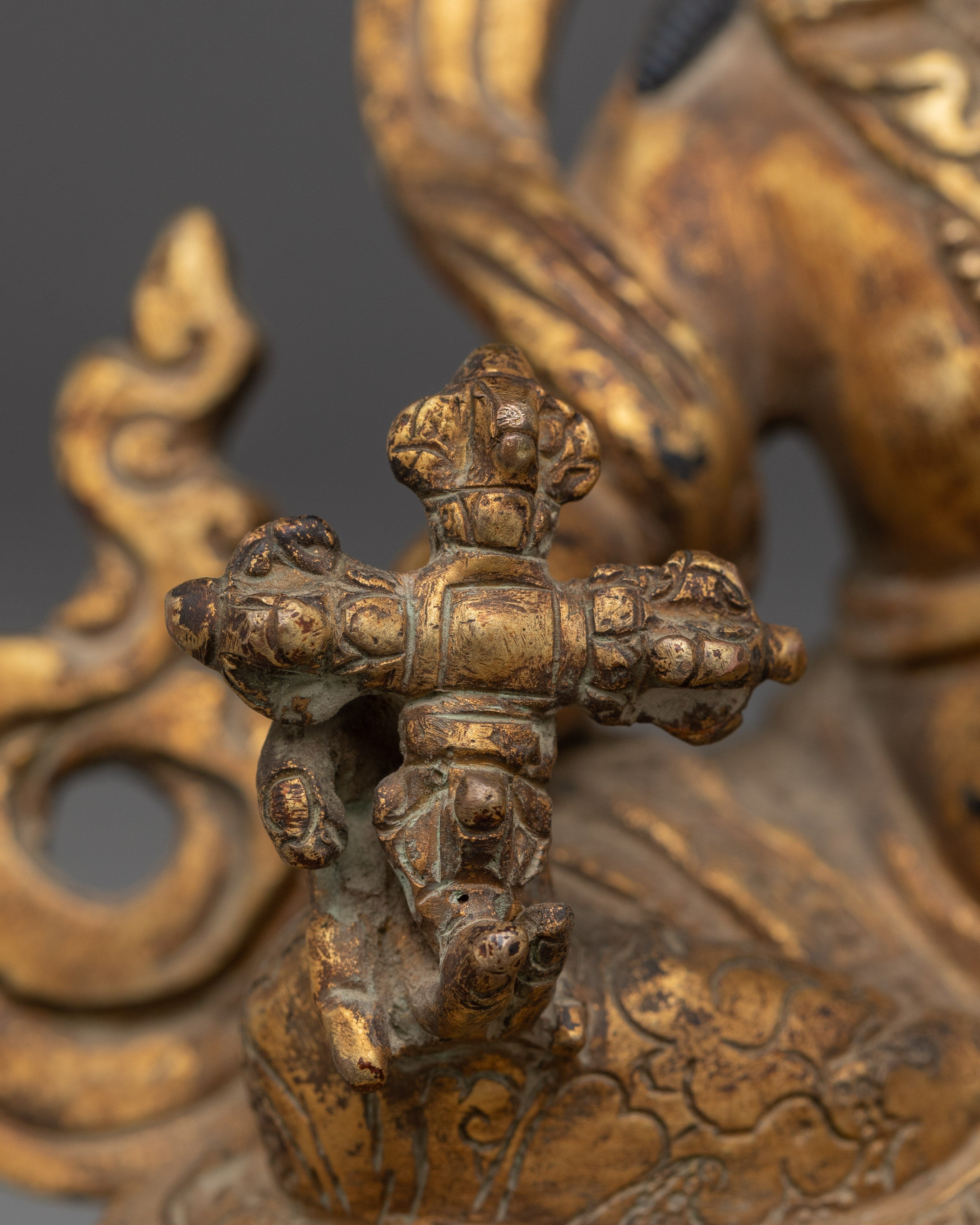 Handmade Copper Statue of Dzambhala | Statue for Altar