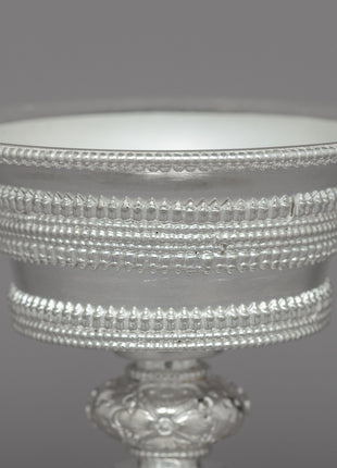 Butter Lamp Buddhist Ritual Set | Silver Carved Religious Item